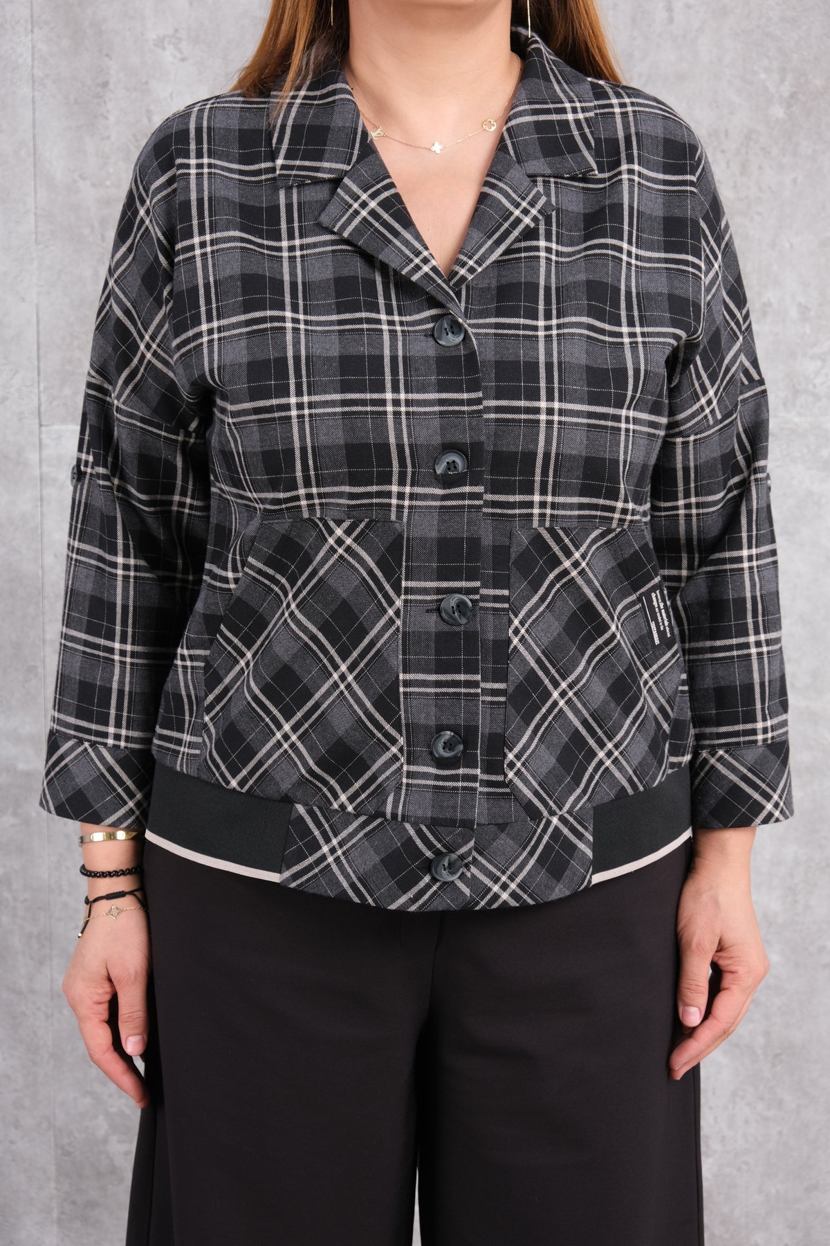 Super Plus Size Jacket-Black