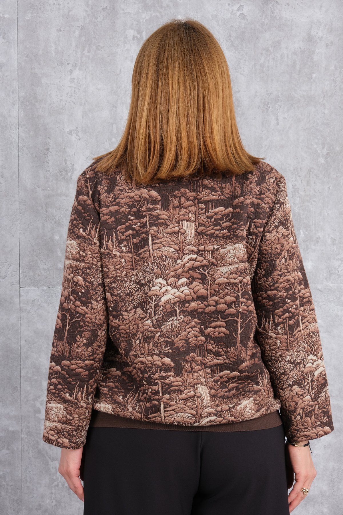 Plus Size Coat-Brown
