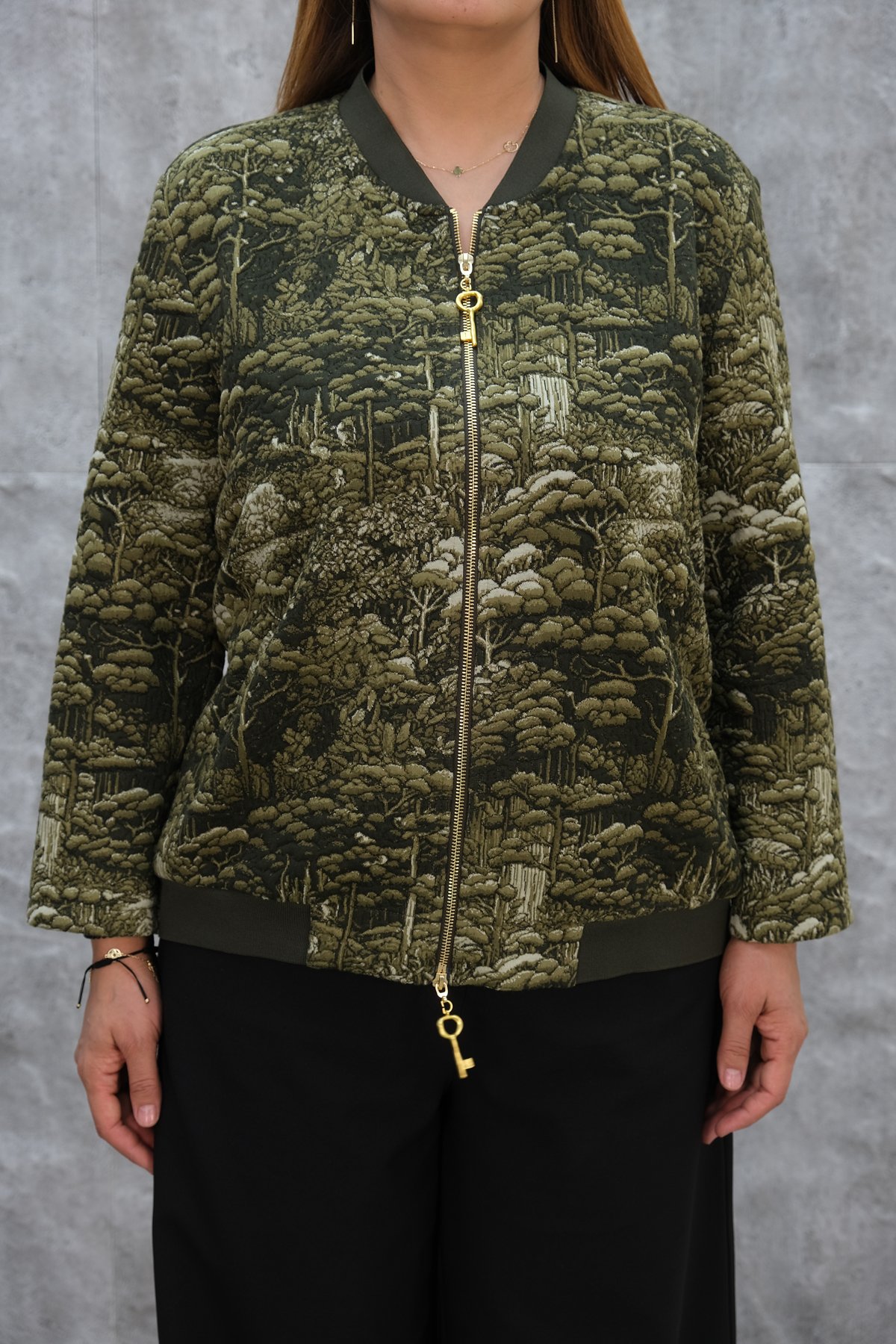 Plus Size Coat-Green