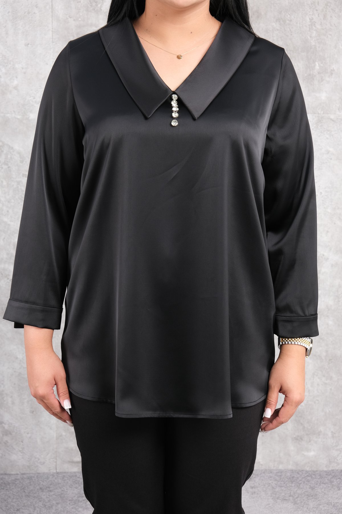 Plus Size Blouse-Black