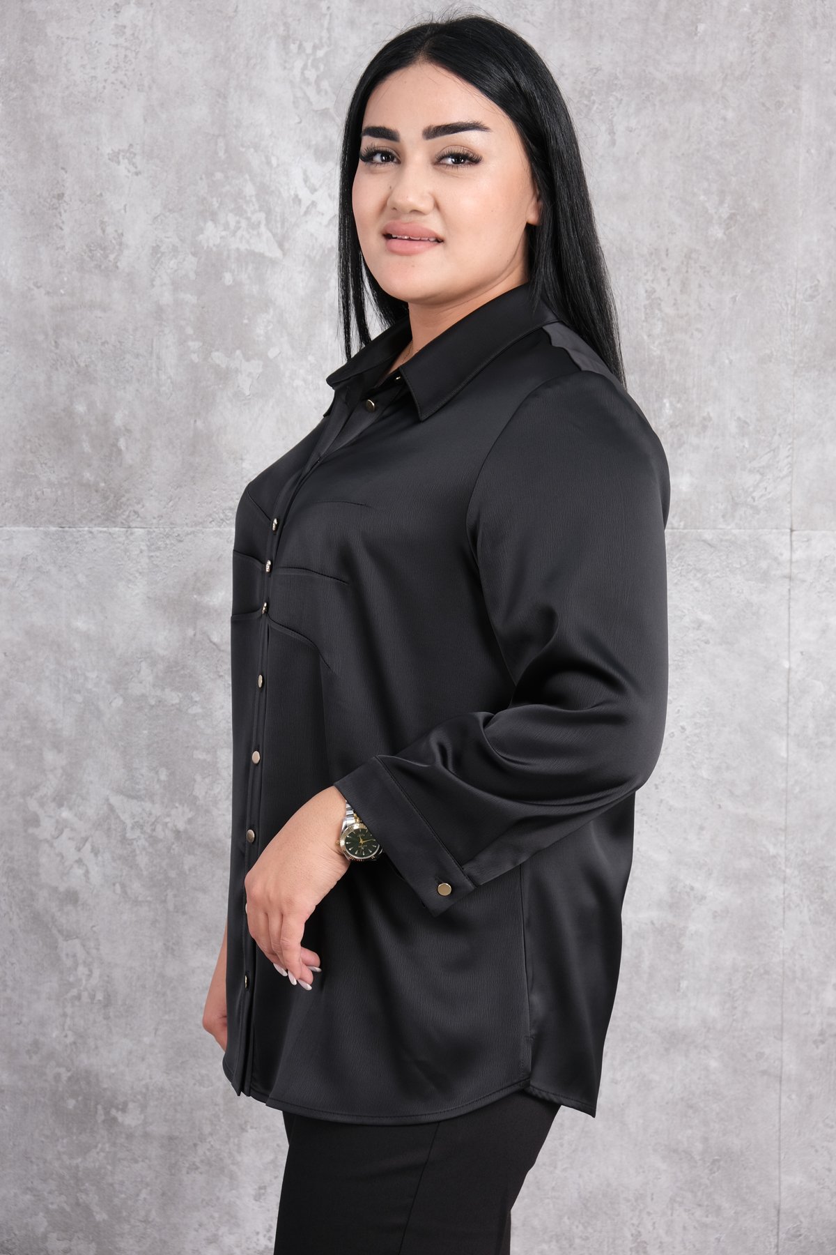 Plus Size Blouse-Black