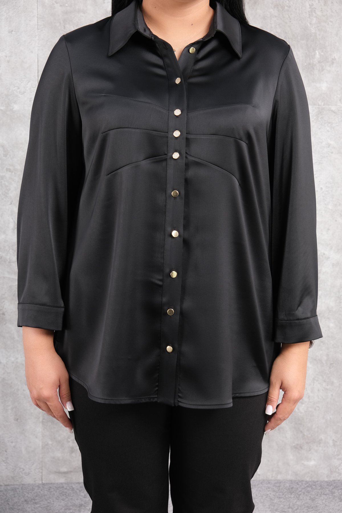 Plus Size Blouse-Black