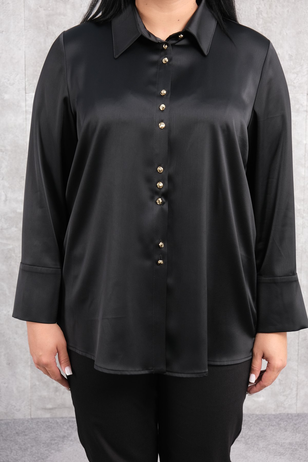 Plus Size Blouse-Black