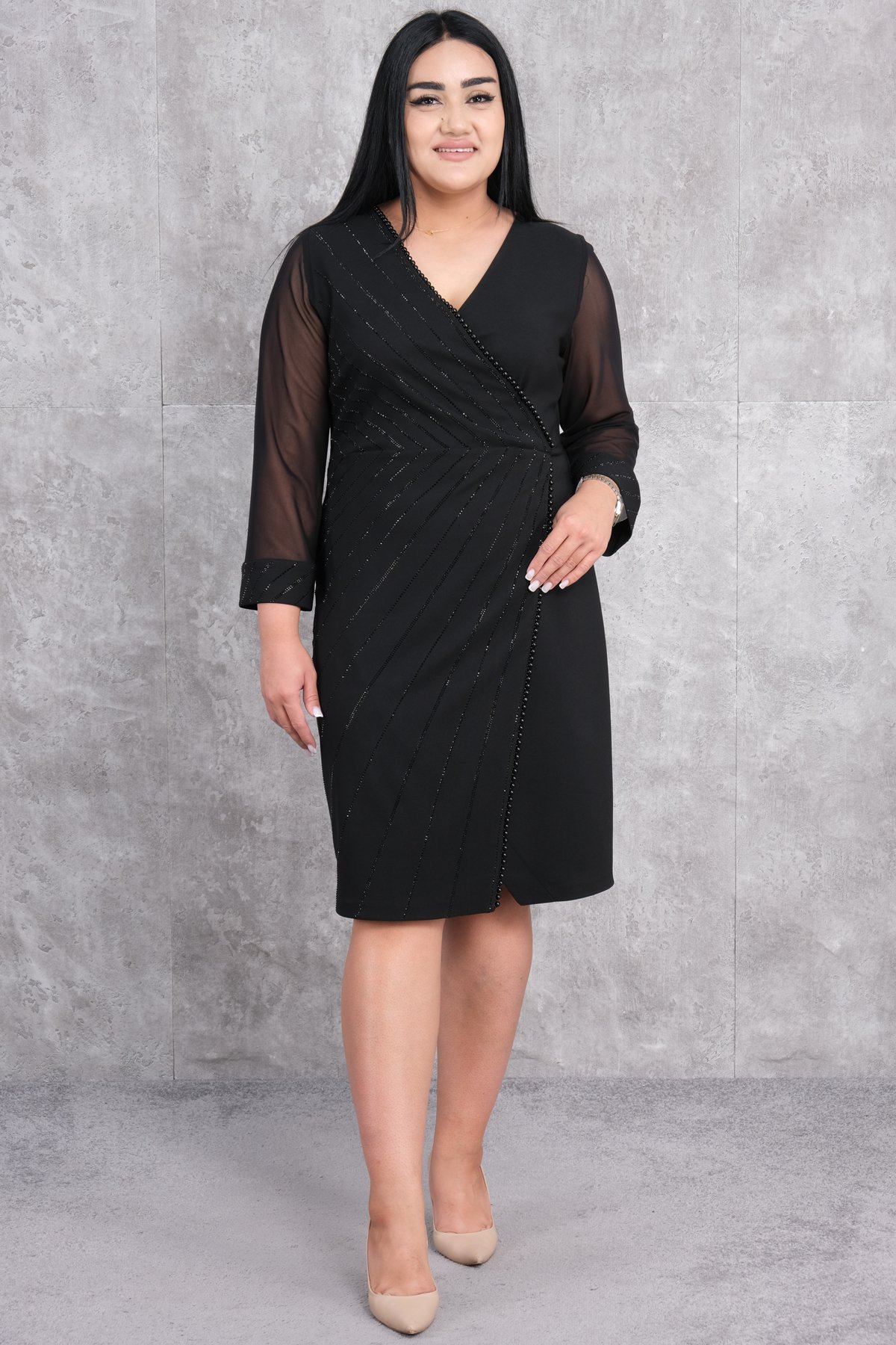 Plus Size Dress-Black