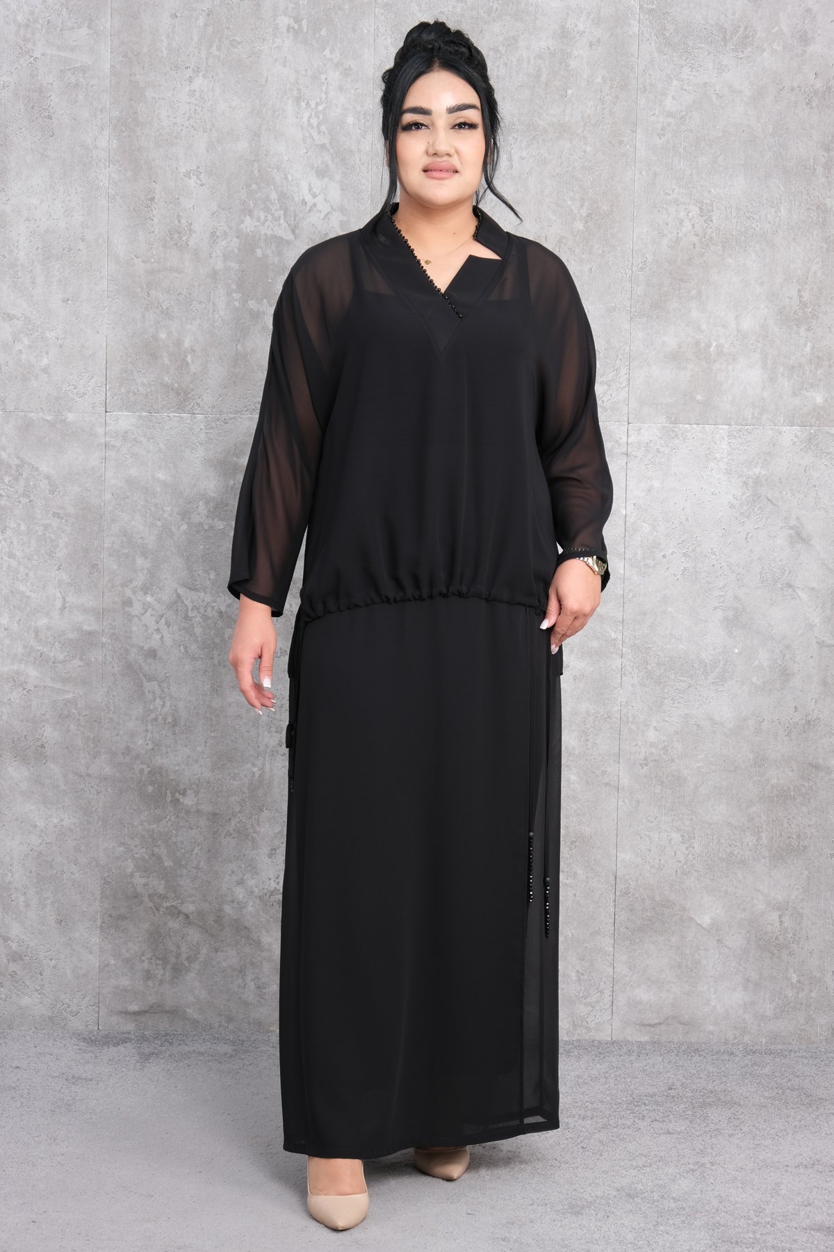 Büyük Beden İkili Takım-Siyah