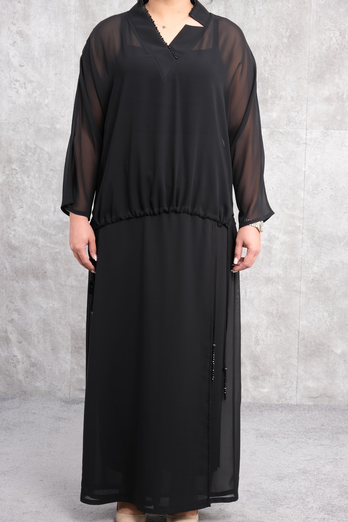 Büyük Beden İkili Takım-Siyah