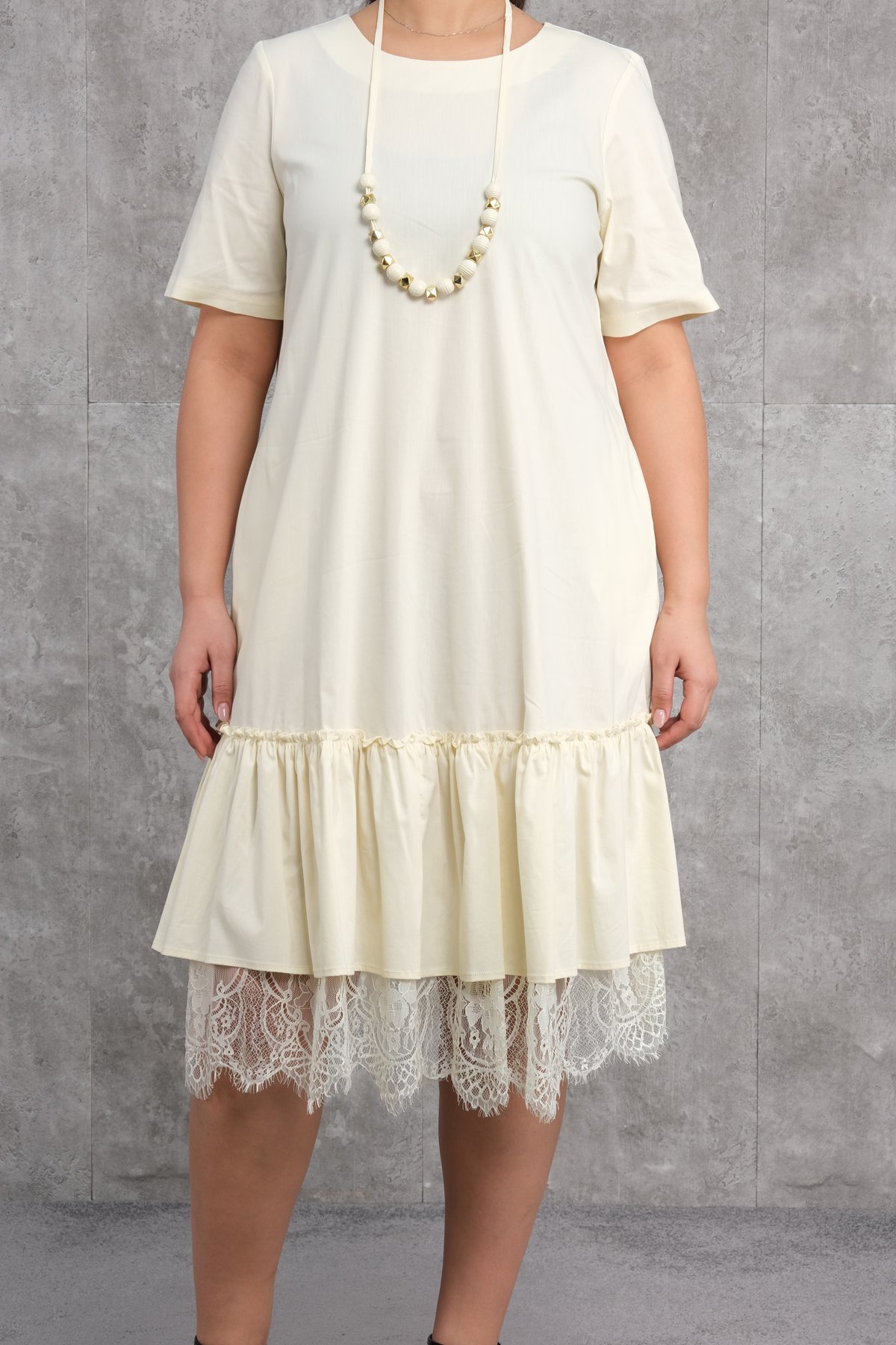 Plus Size Dress-Yellow