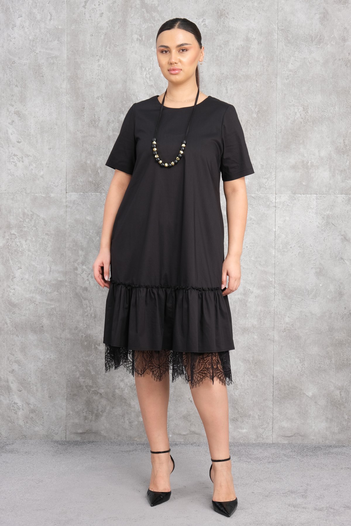 Plus Size Dress-Black