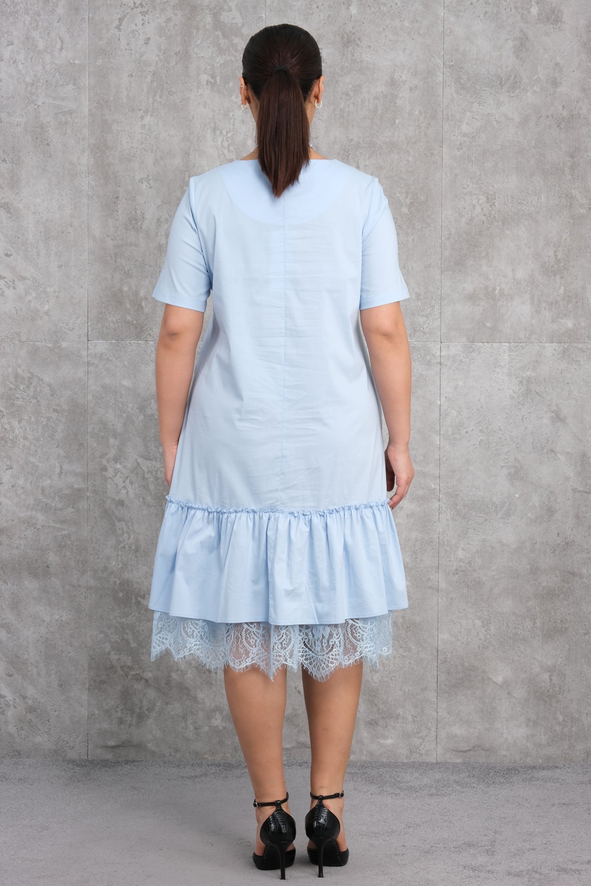 Plus Size Dress-Blue