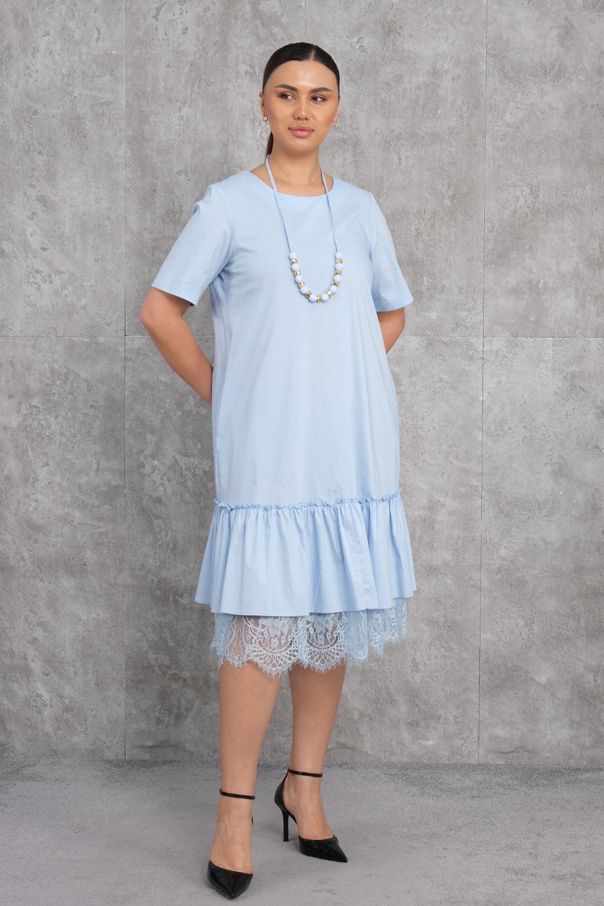 Super Plus Size Dress-Blue