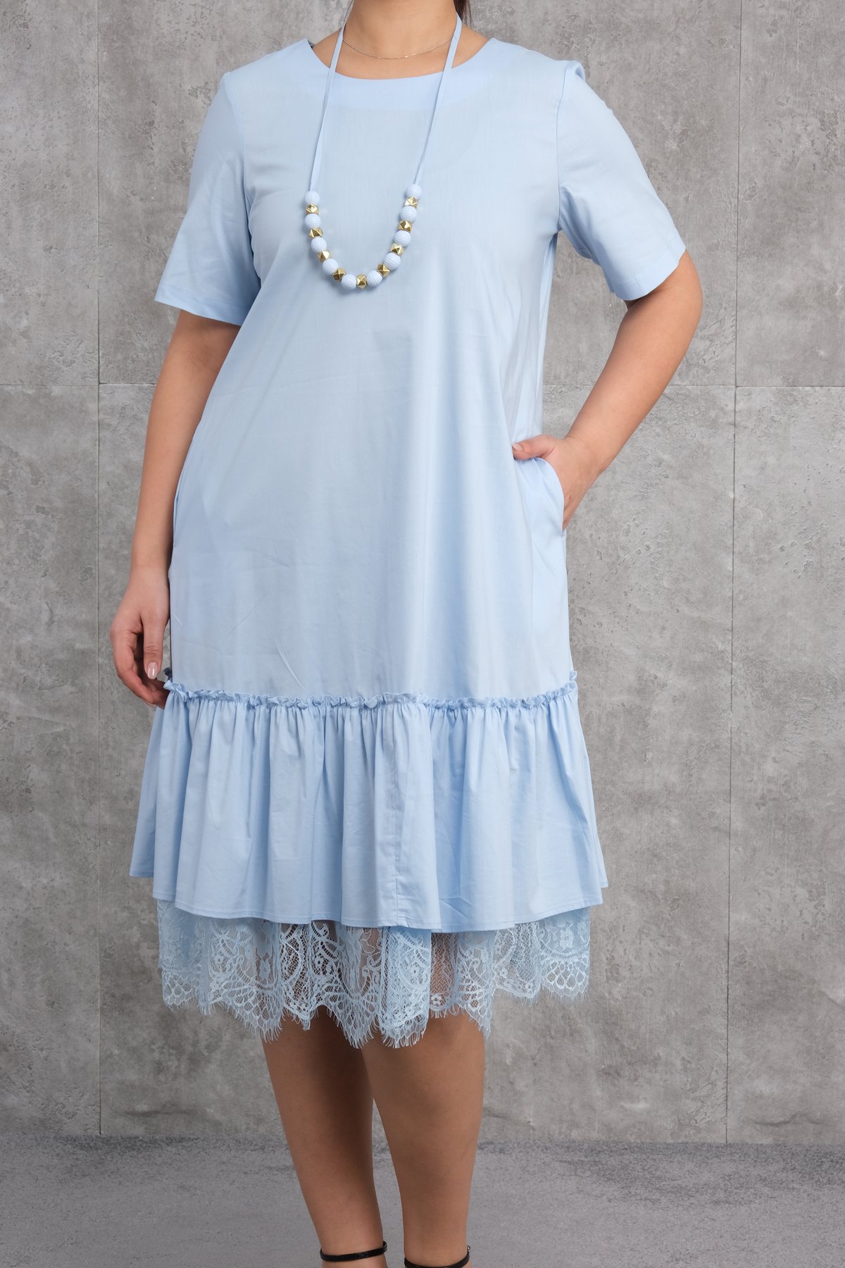 Super Plus Size Dress-Blue