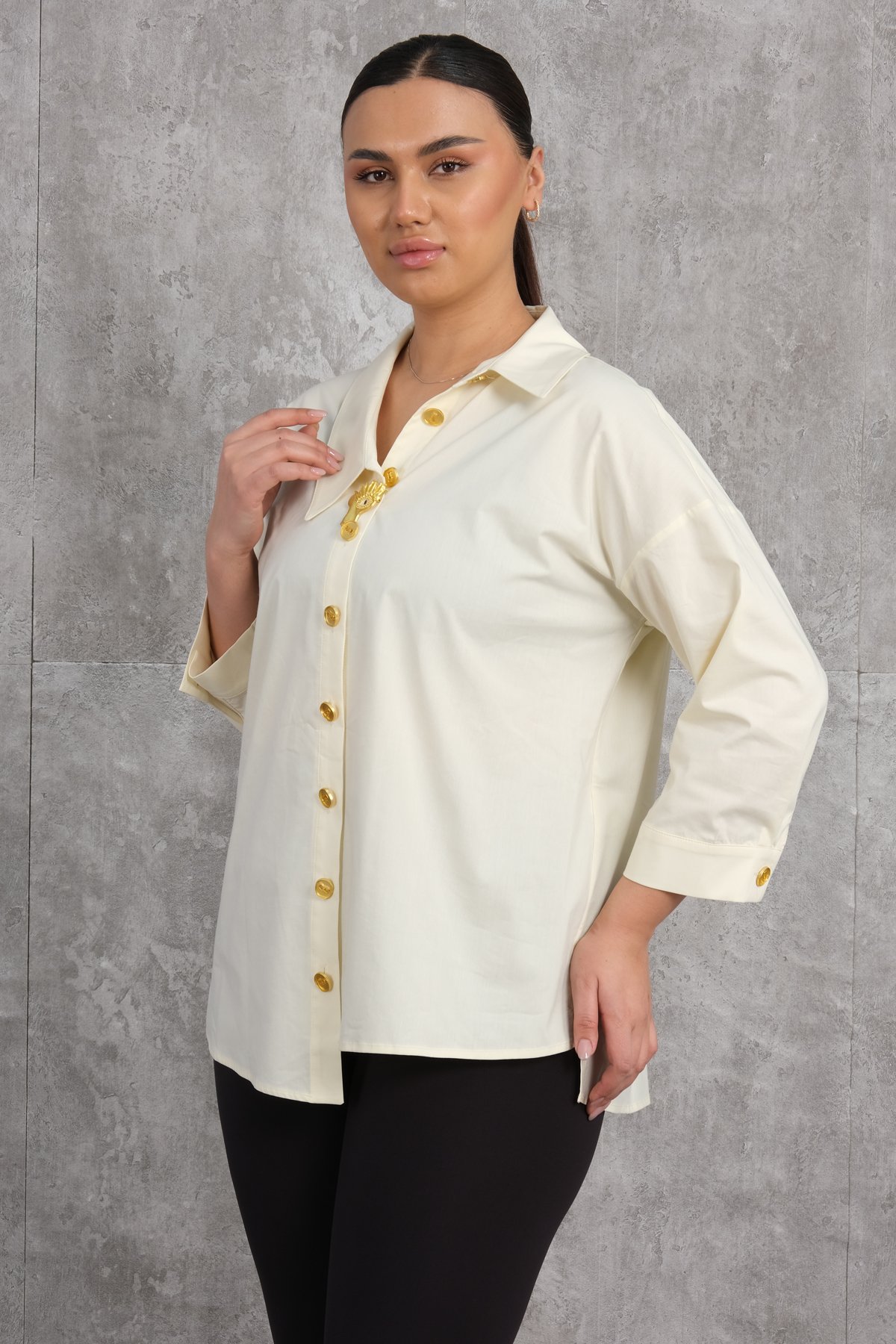 Plus Size Shirt-Yellow