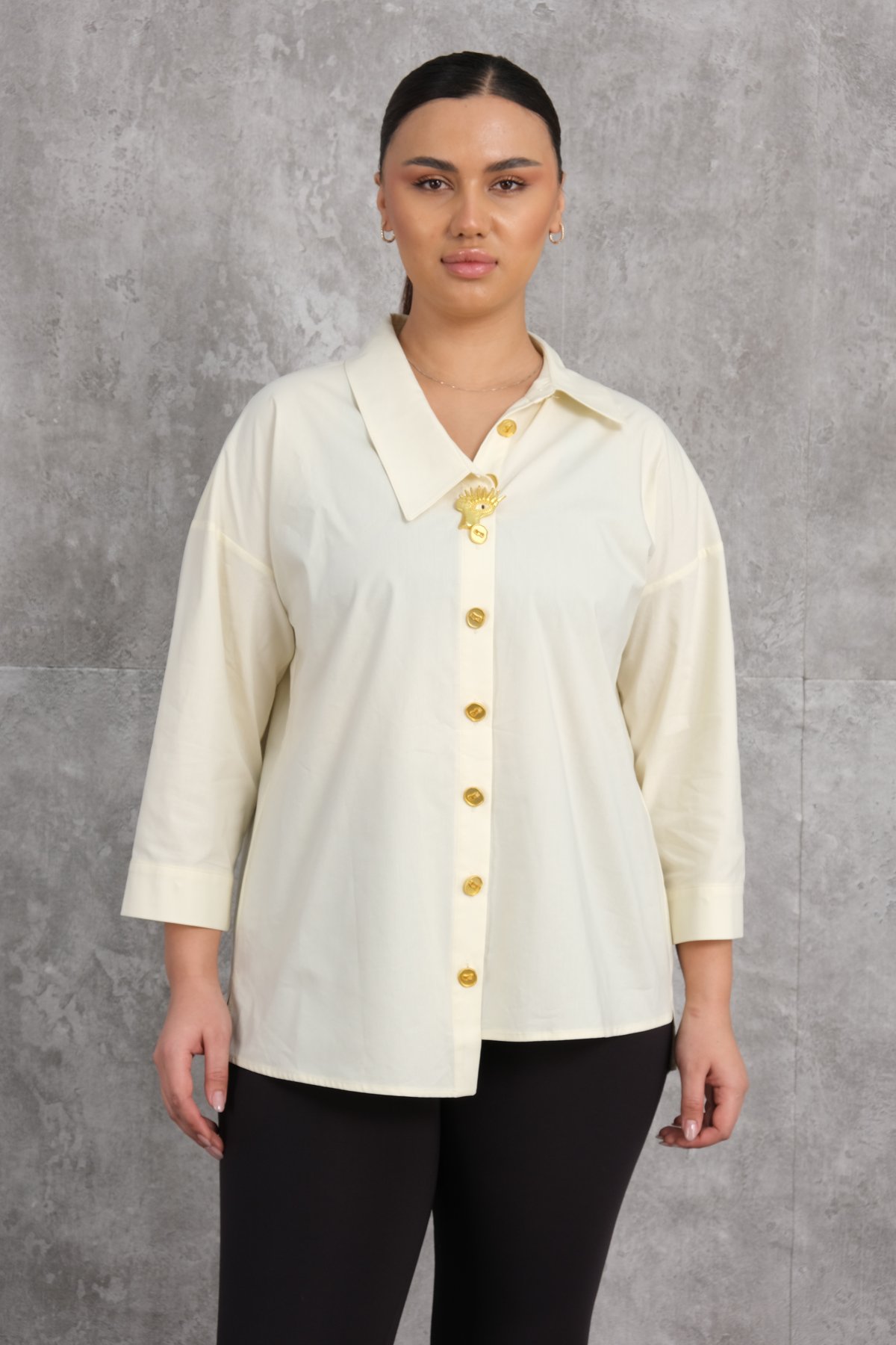 Super Plus Size Shirt-Yellow