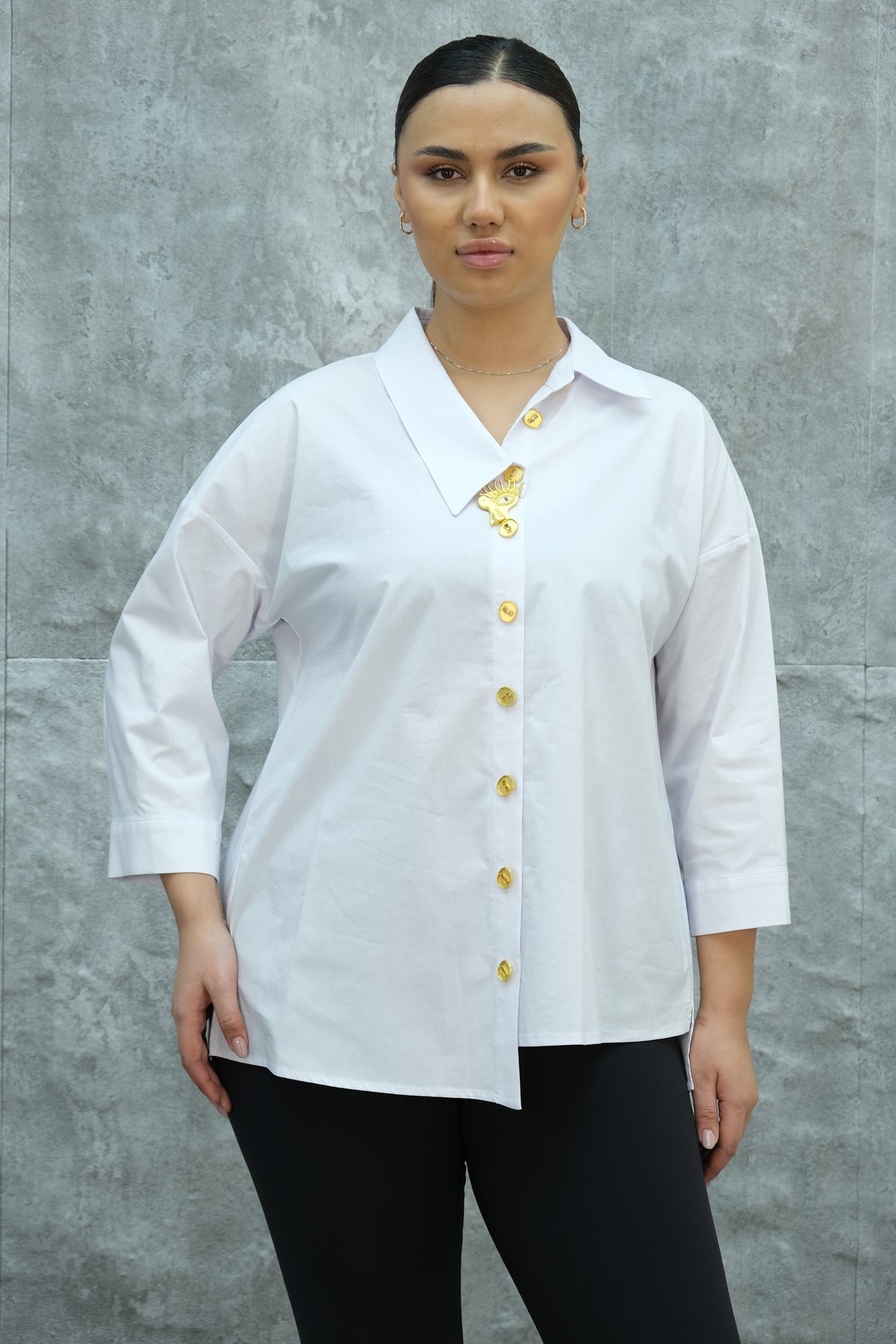 Super Plus Size Shirt-White