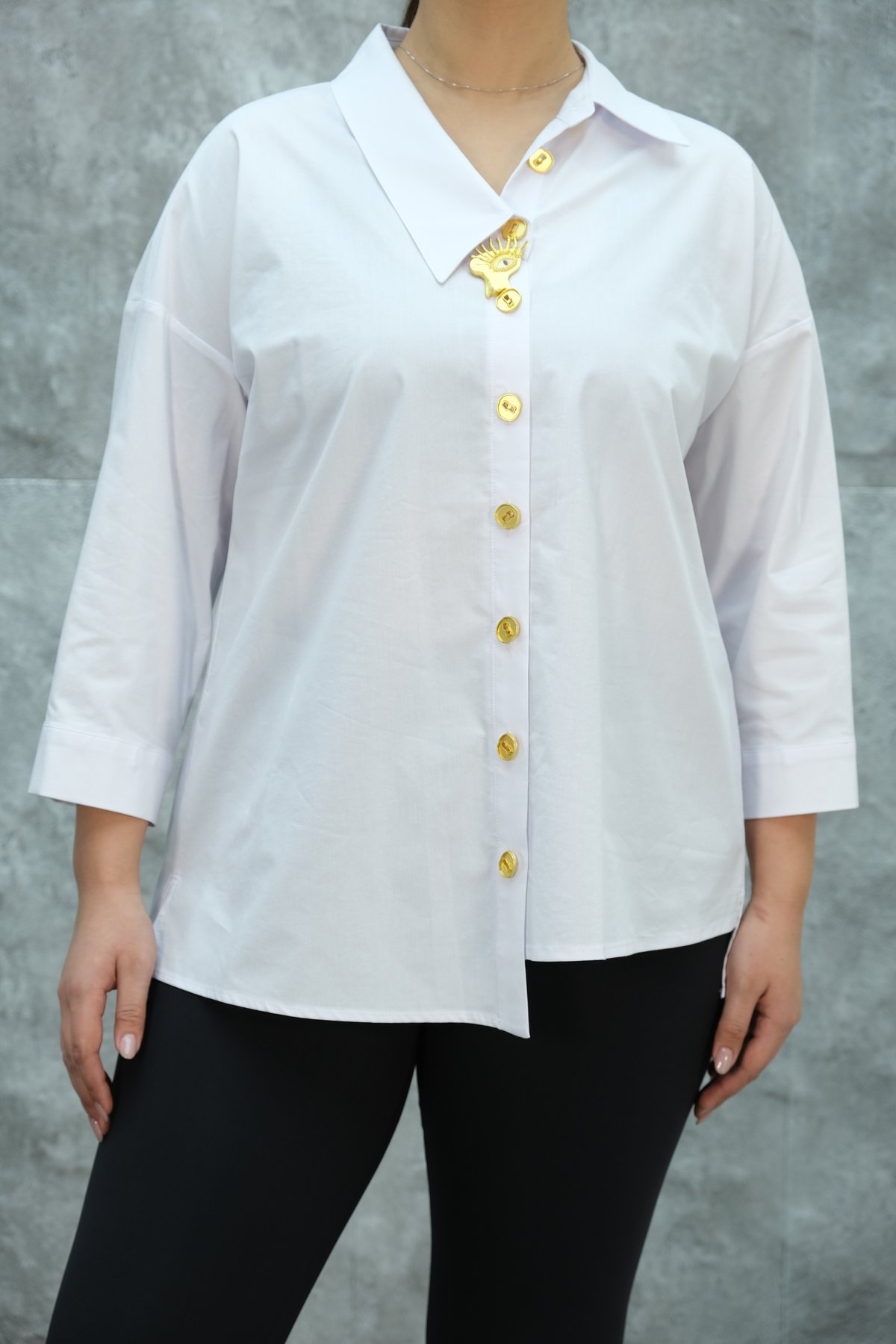 Super Plus Size Shirt-White