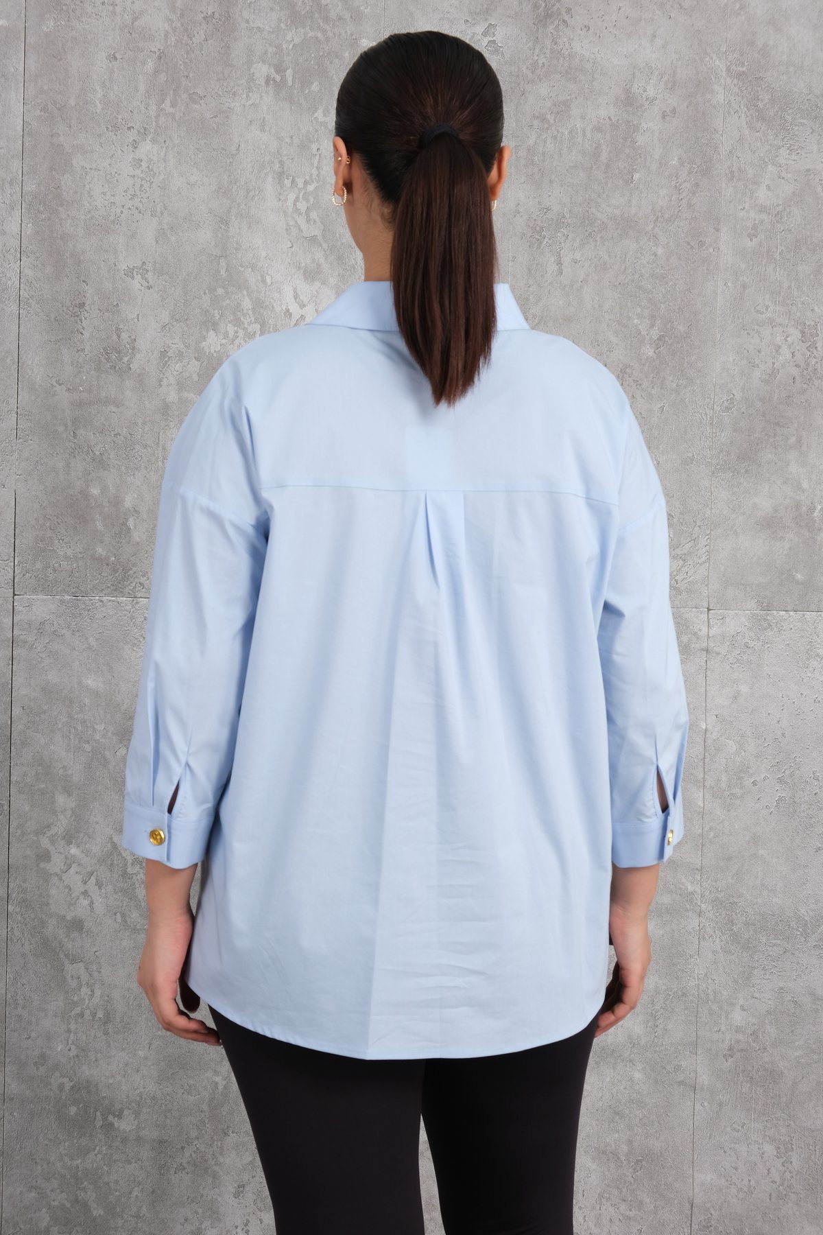 Super Plus Size Shirt-Blue