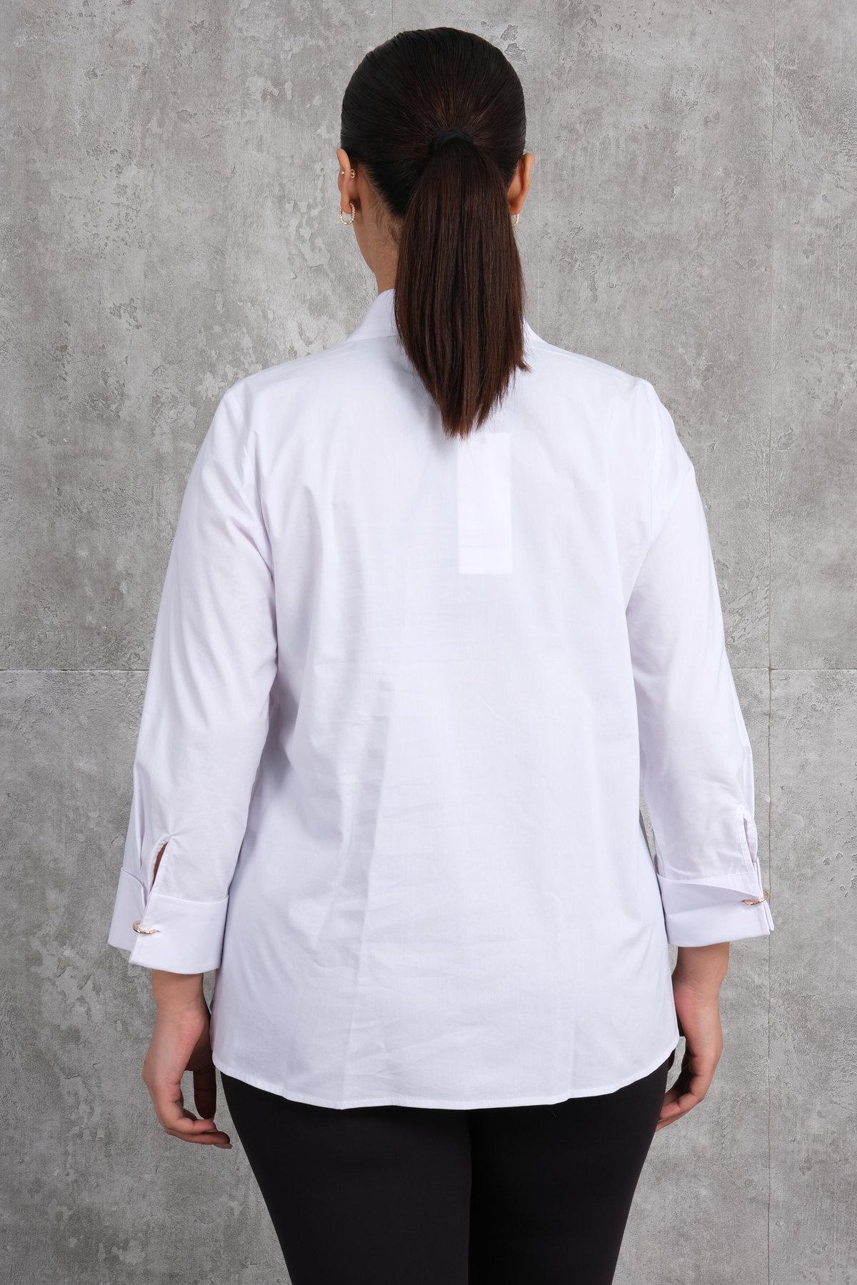 Plus Size Shirt-White