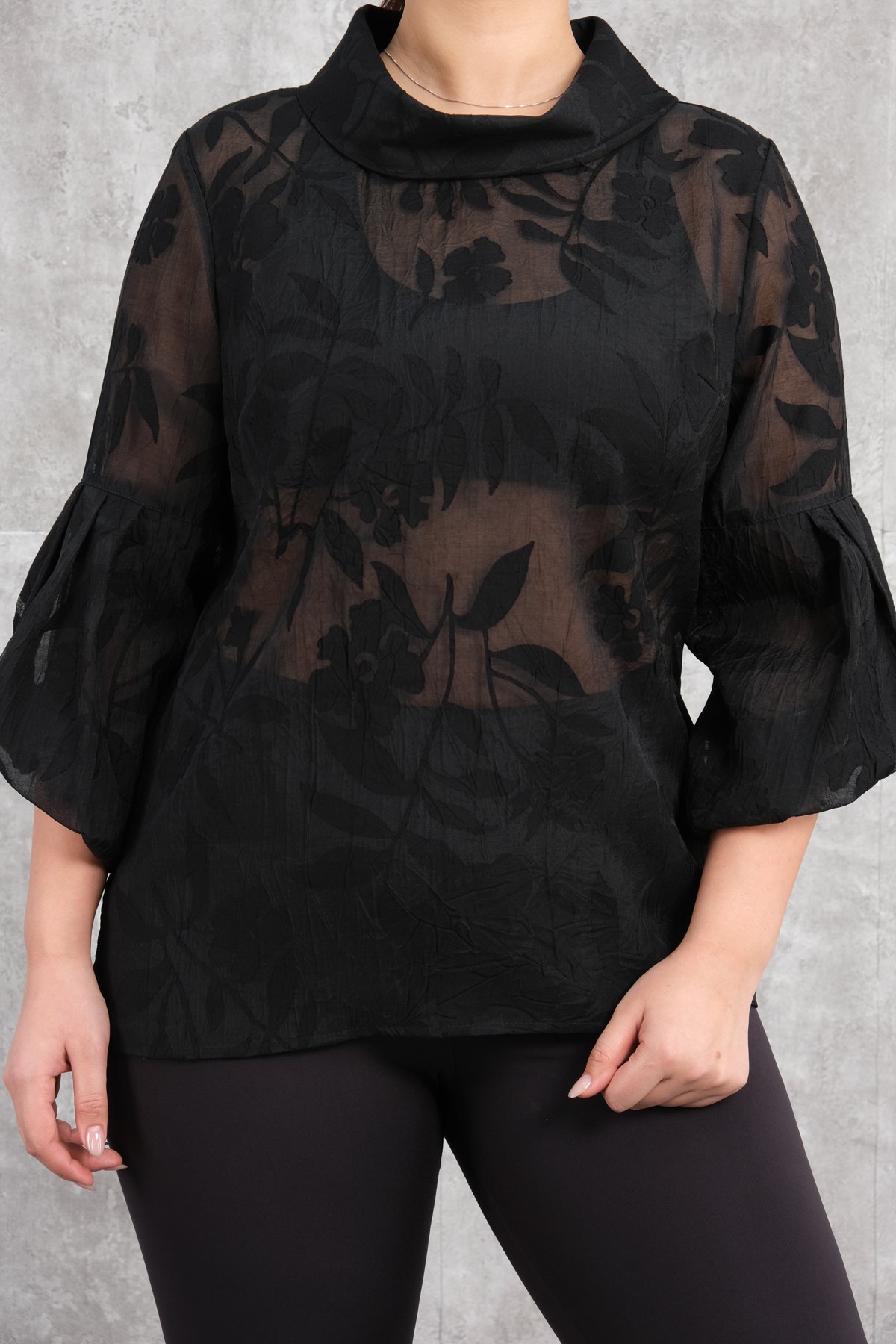 Plus Size Blouse-Black