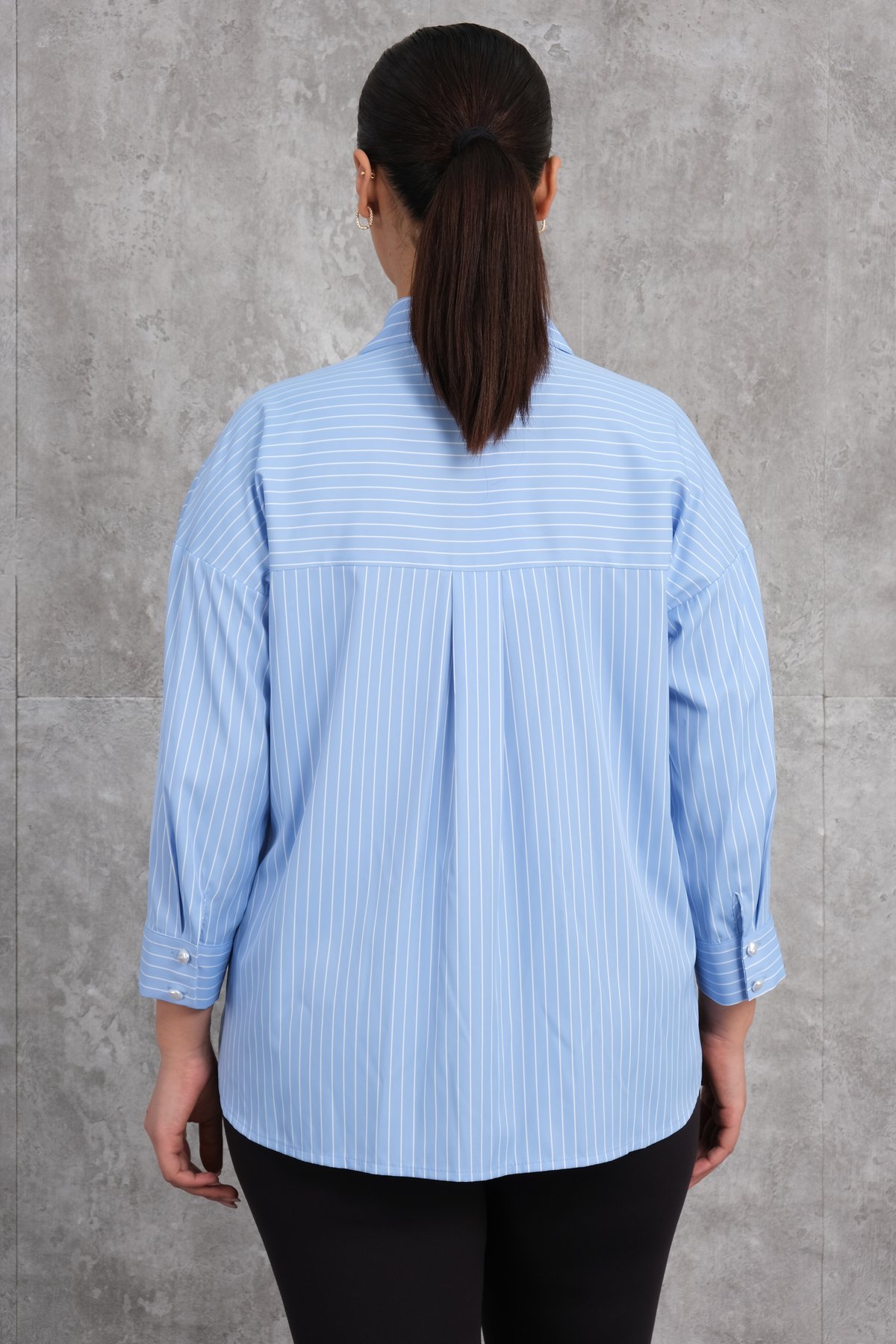 Plus Size Shirt-Blue