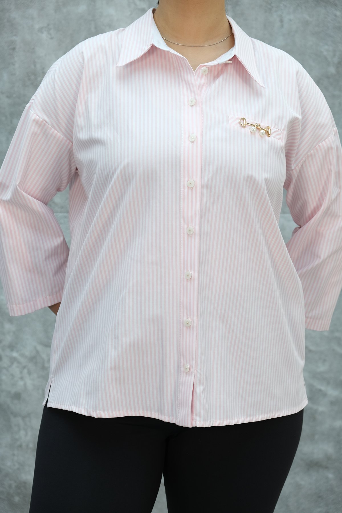 Super Plus Size Shirt-Pink