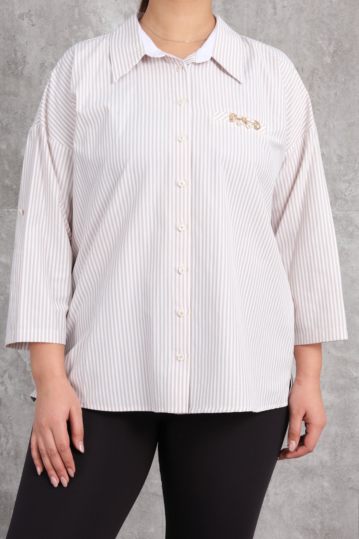 Super Plus Size Shirt-Mink