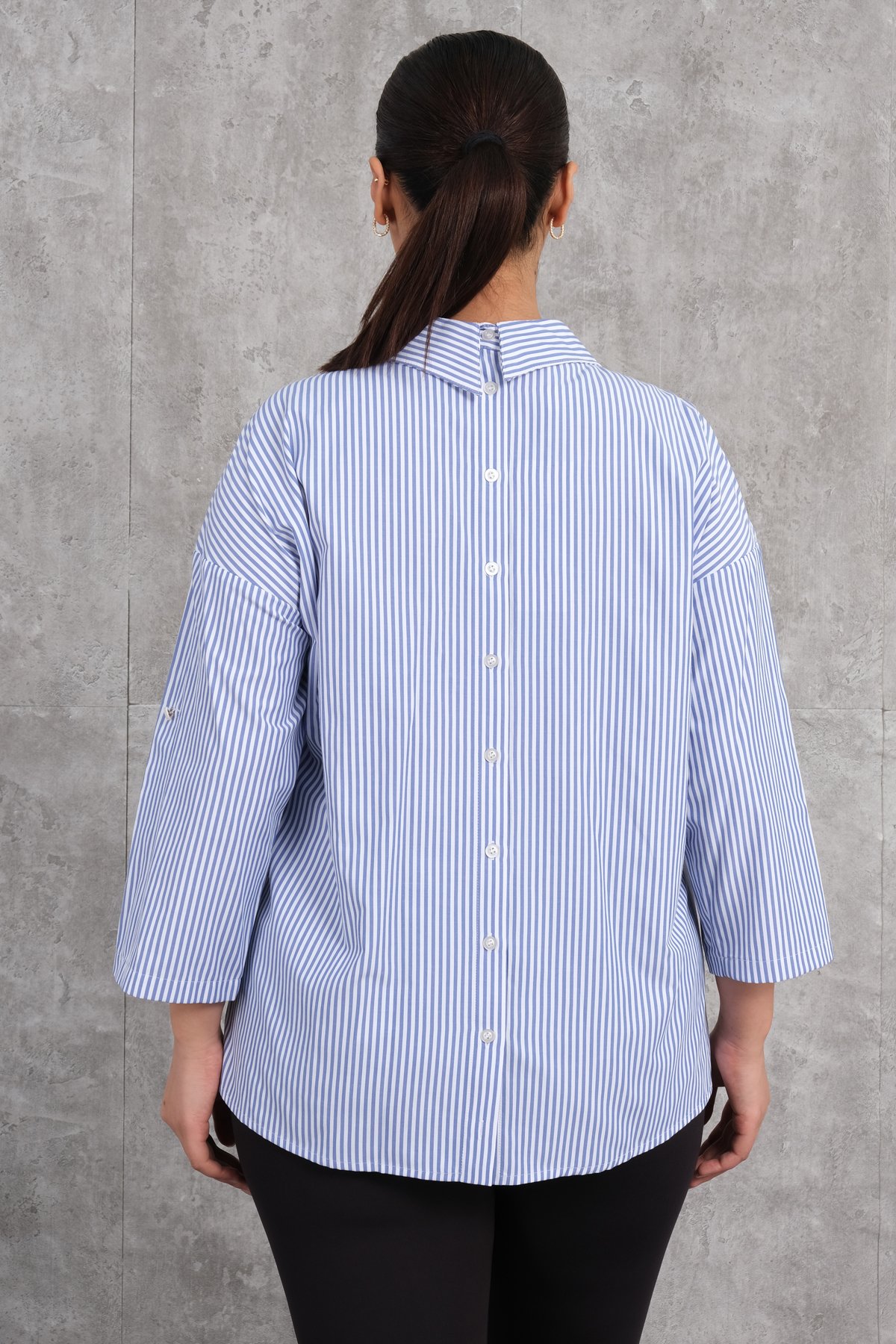 Super Plus Size Shirt-Dark Blue