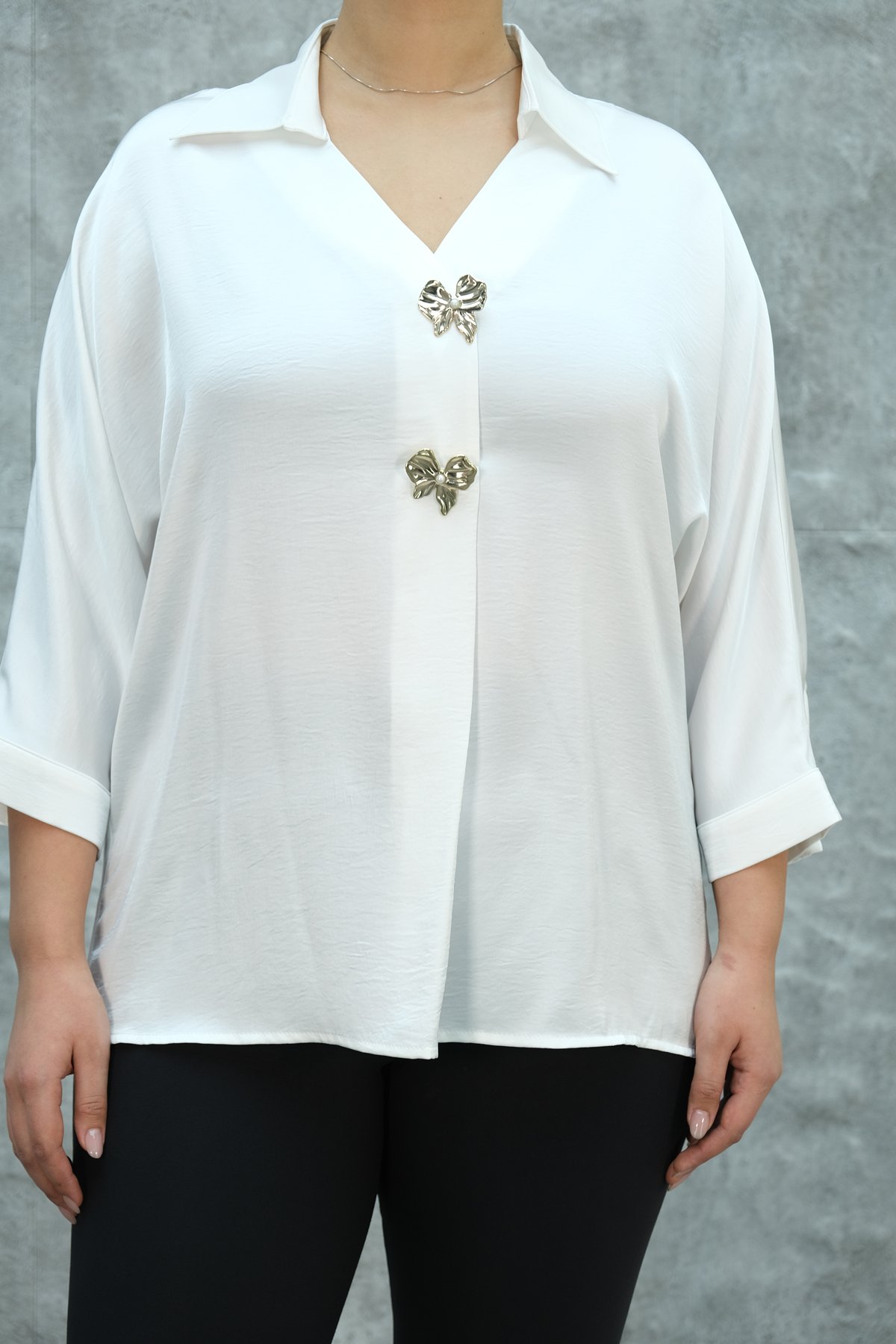 Super Plus Size Blouse-White