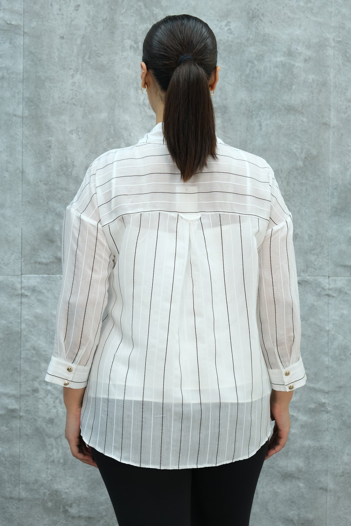 Super Plus Size Shirt-Brown