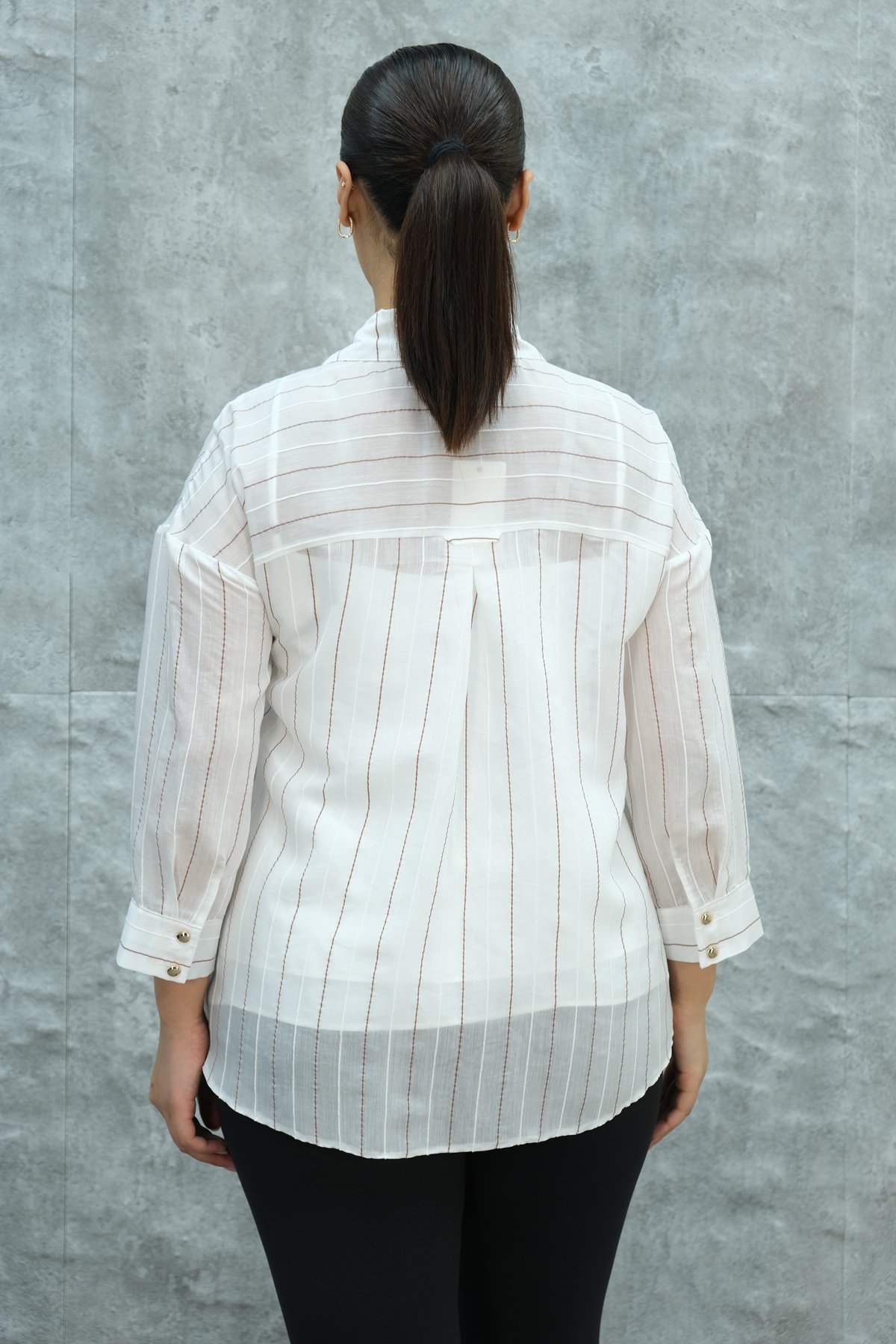 Super Plus Size Shirt-Beige