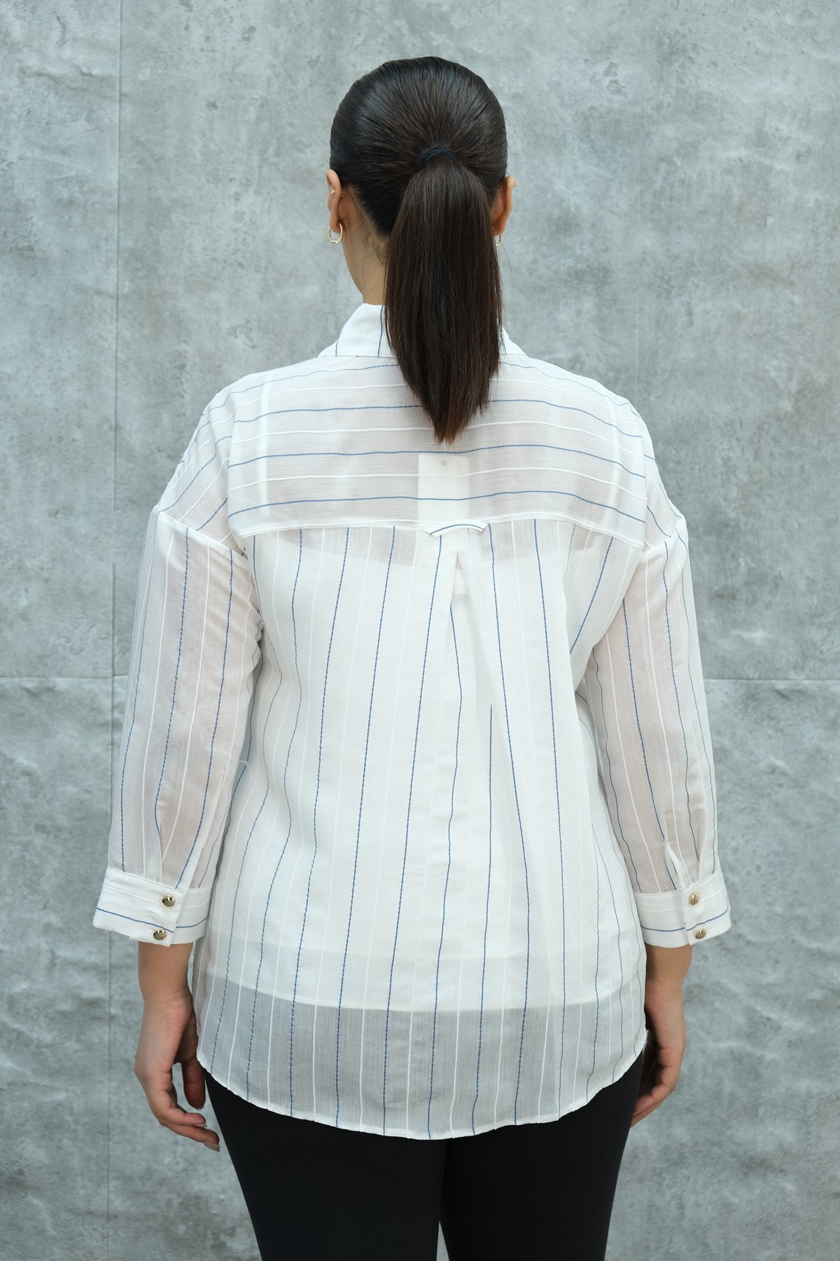 Super Plus Size Shirt-Dark Blue