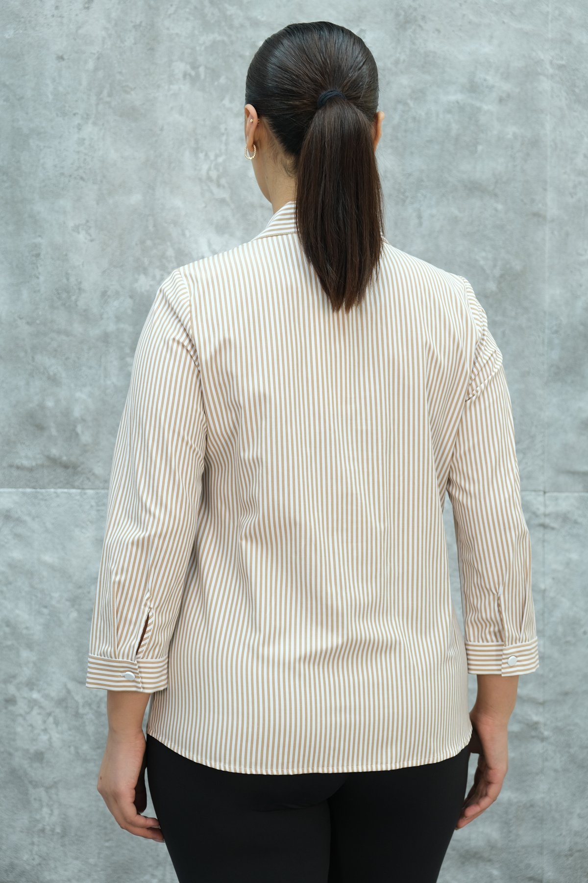 Super Plus Size Shirt-Brown