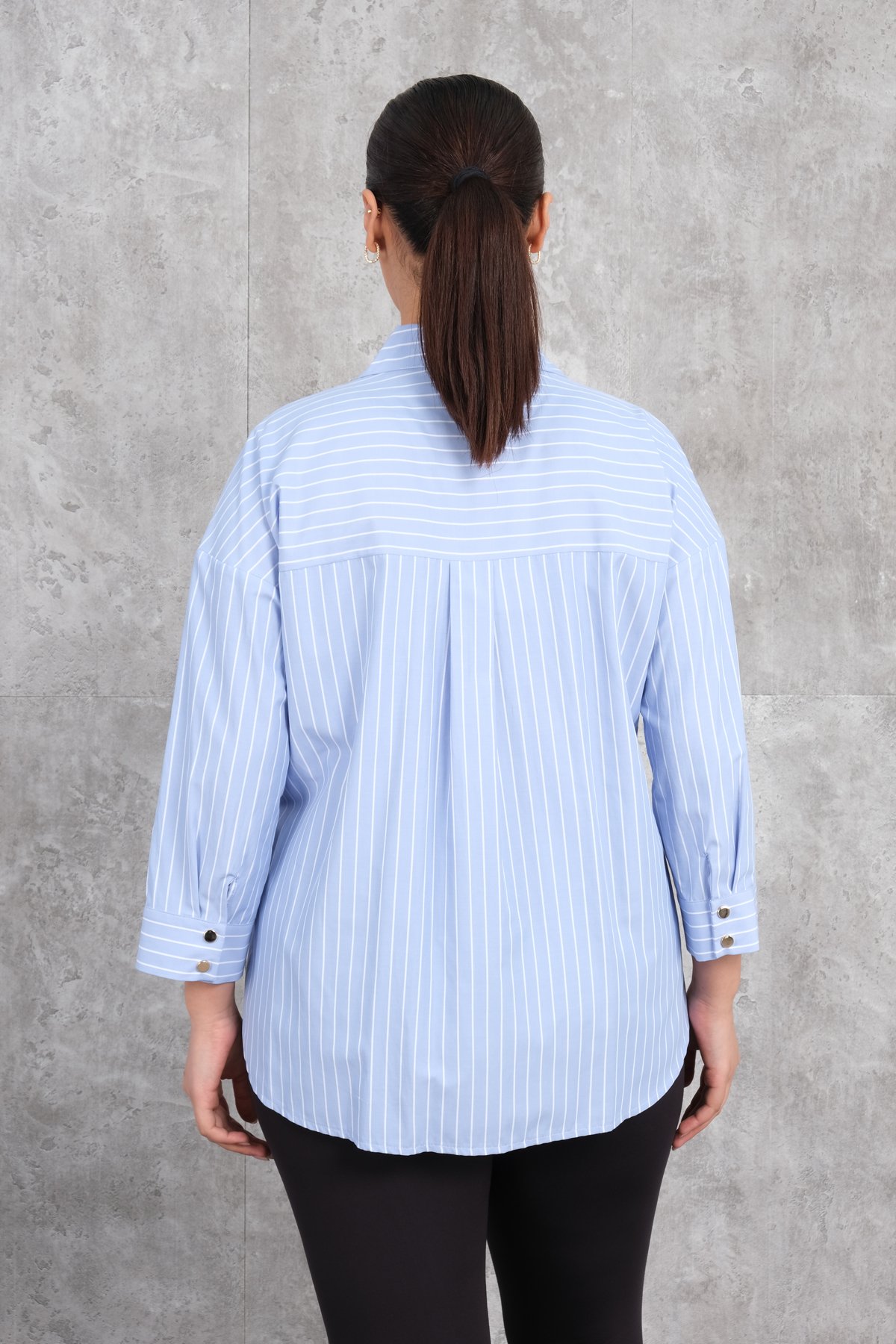 Super Plus Size Shirt-Blue