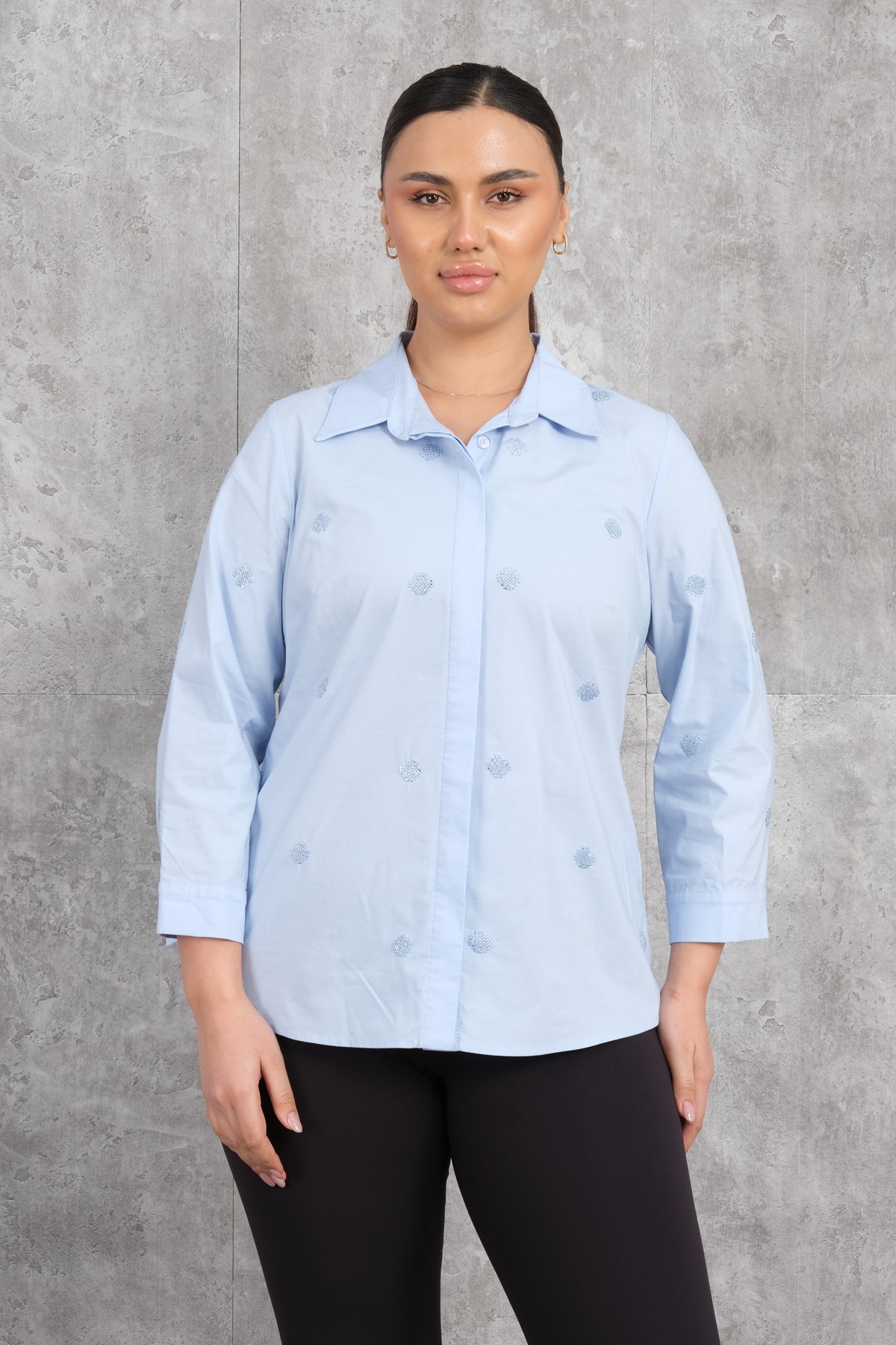 Plus Size Shirt-Blue