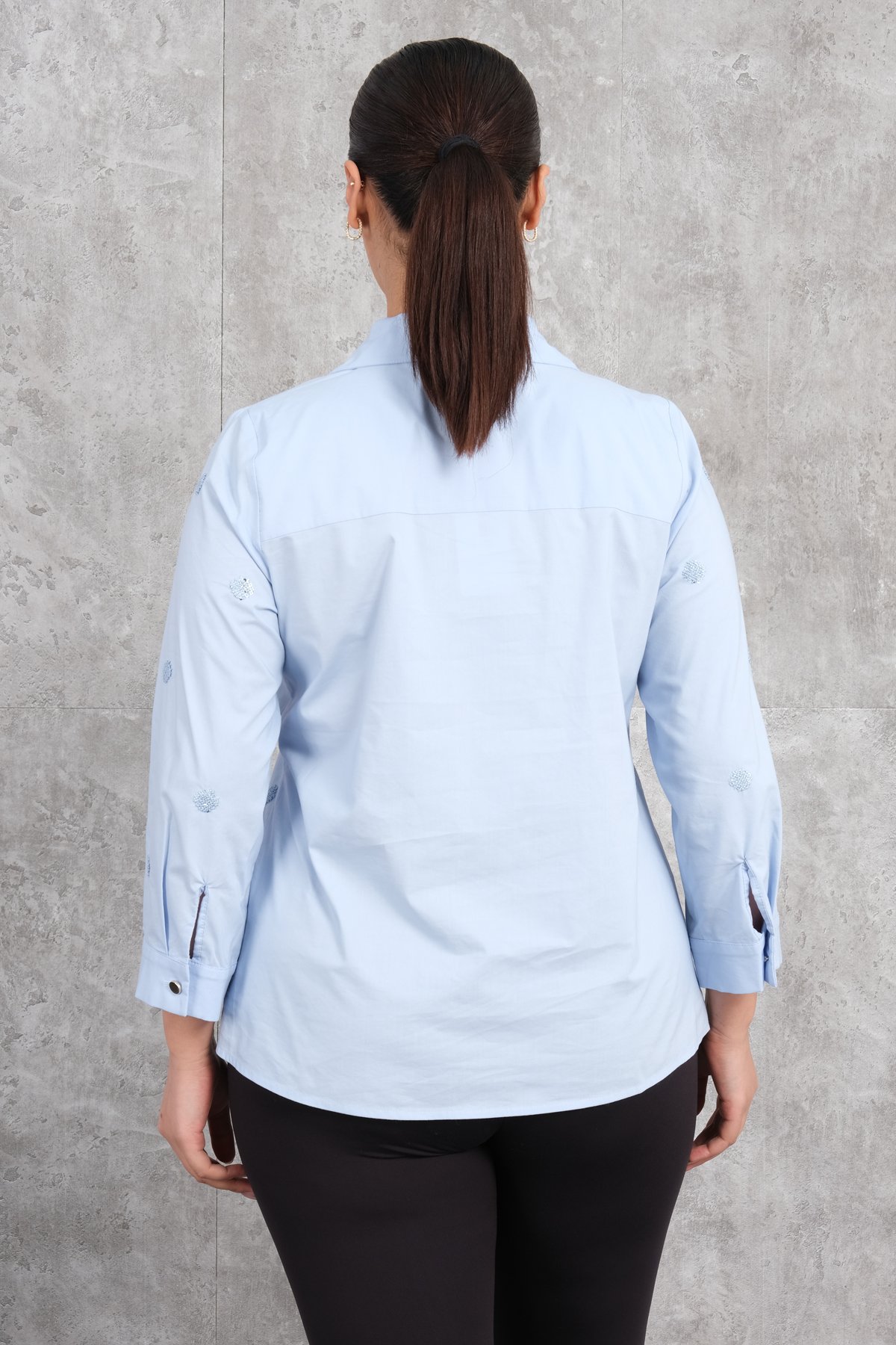 Plus Size Shirt-Blue