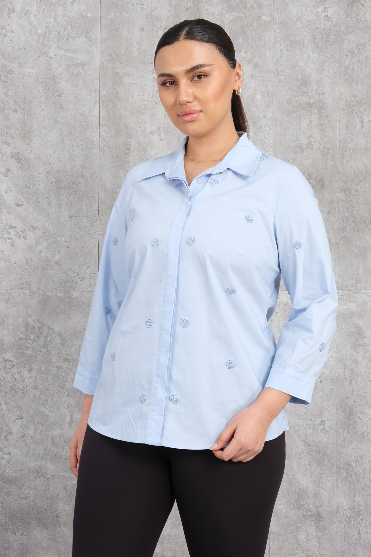 Plus Size Shirt-Blue