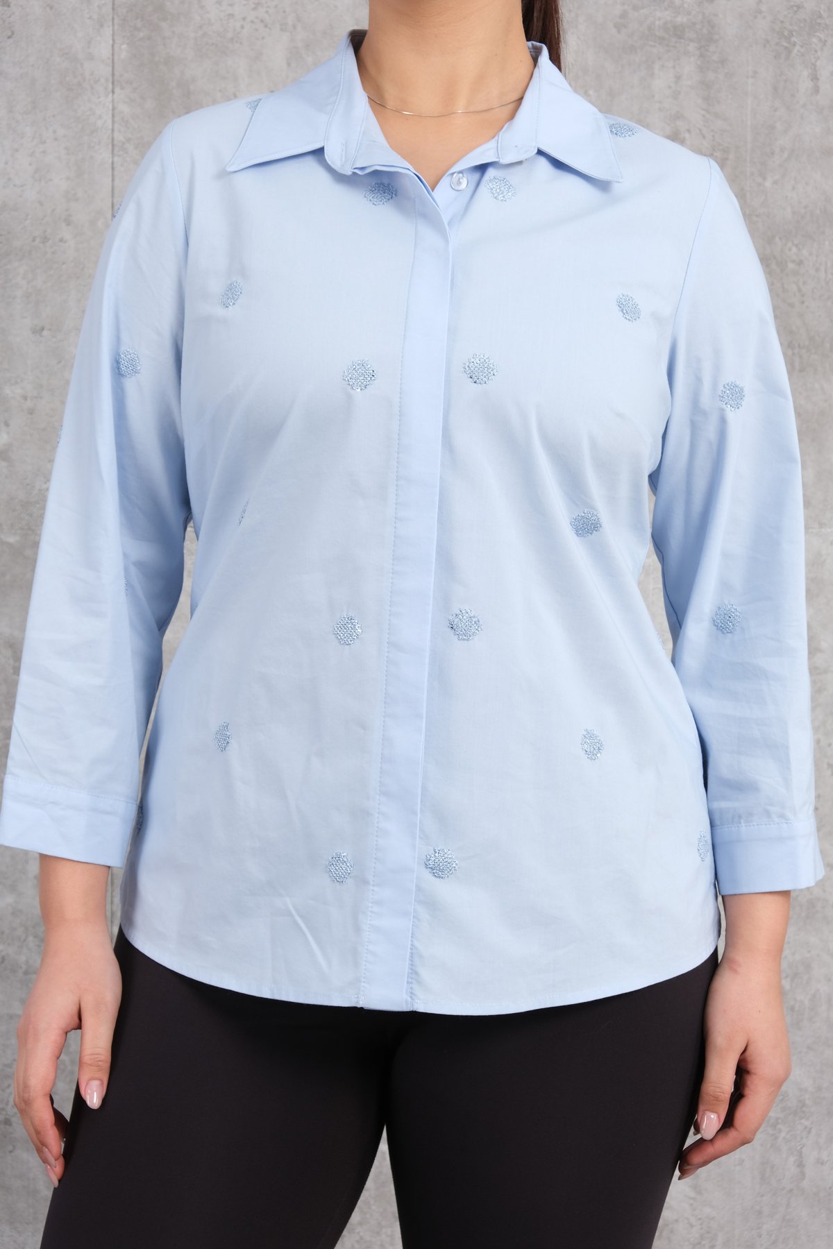 Plus Size Shirt-Blue