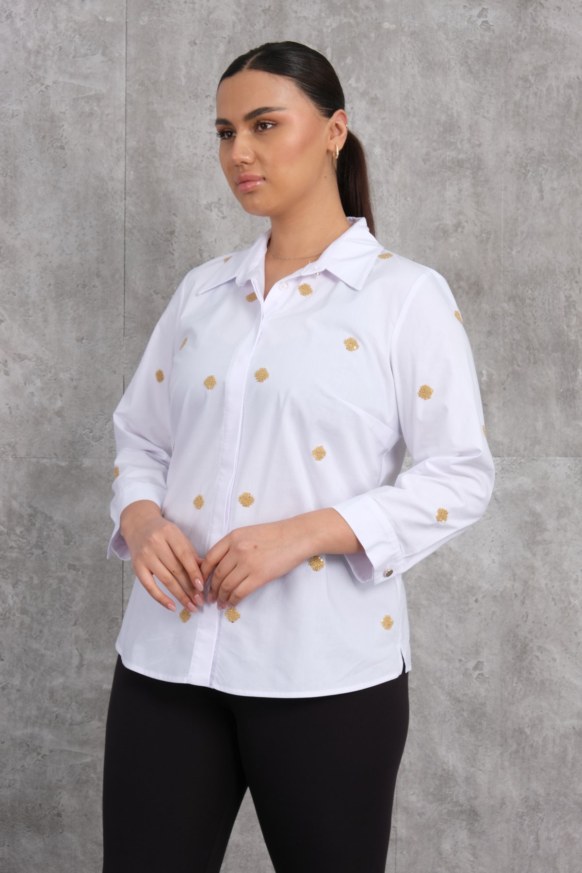 Plus Size Shirt-White