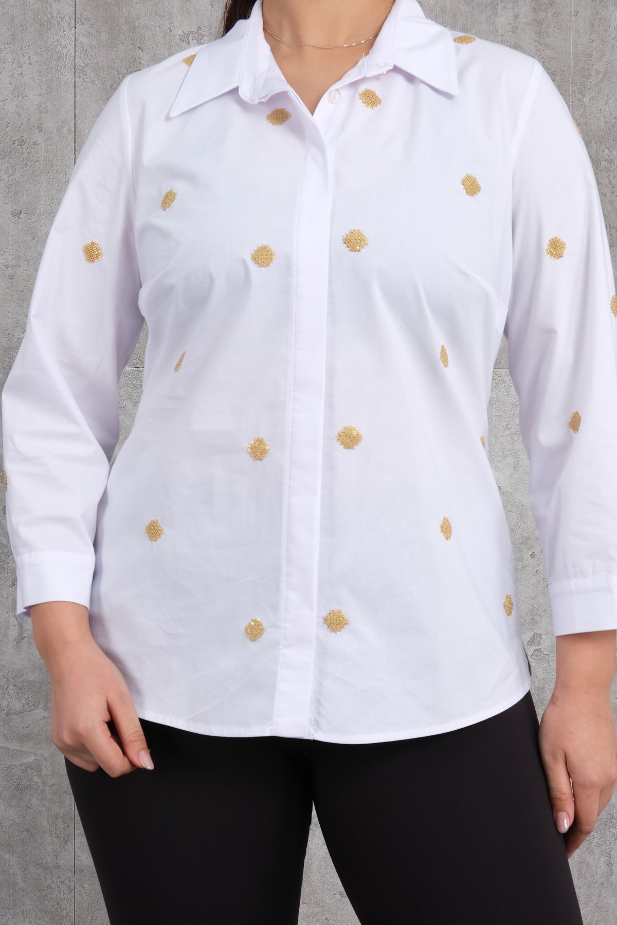 Plus Size Shirt-White
