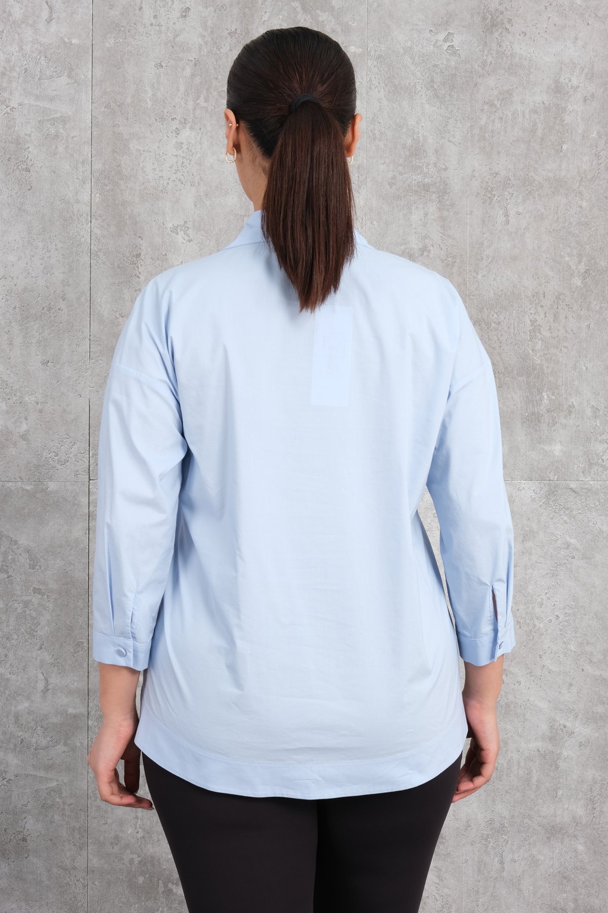 Super Plus Size Shirt-Blue