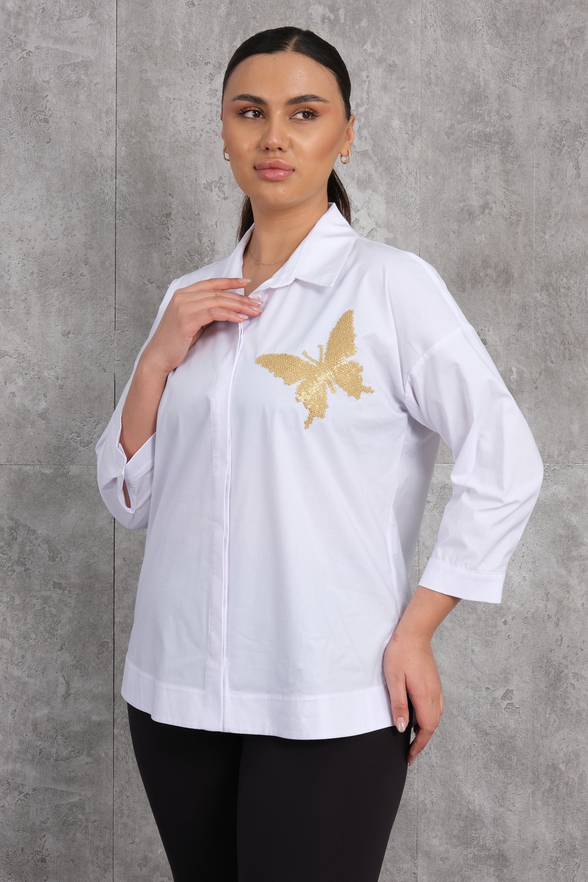 Plus Size Shirt-White