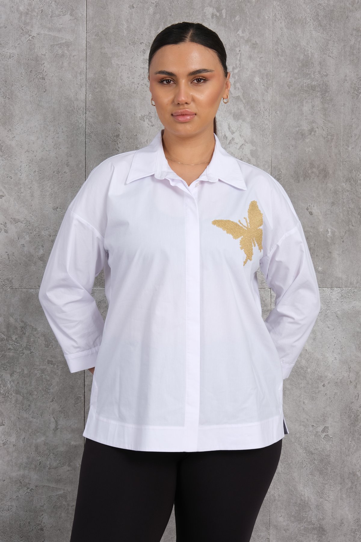 Super Plus Size Shirt-White