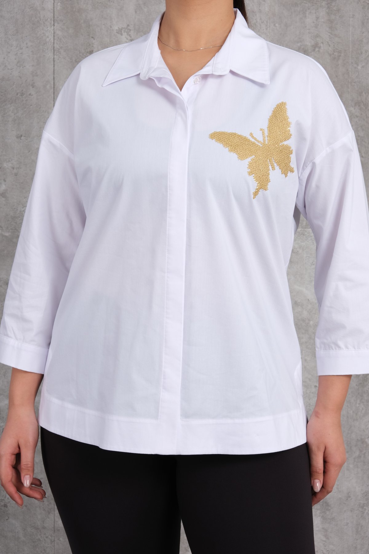 Super Plus Size Shirt-White