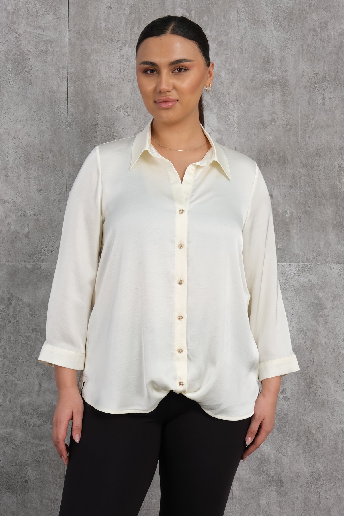 Plus Size Shirt-White