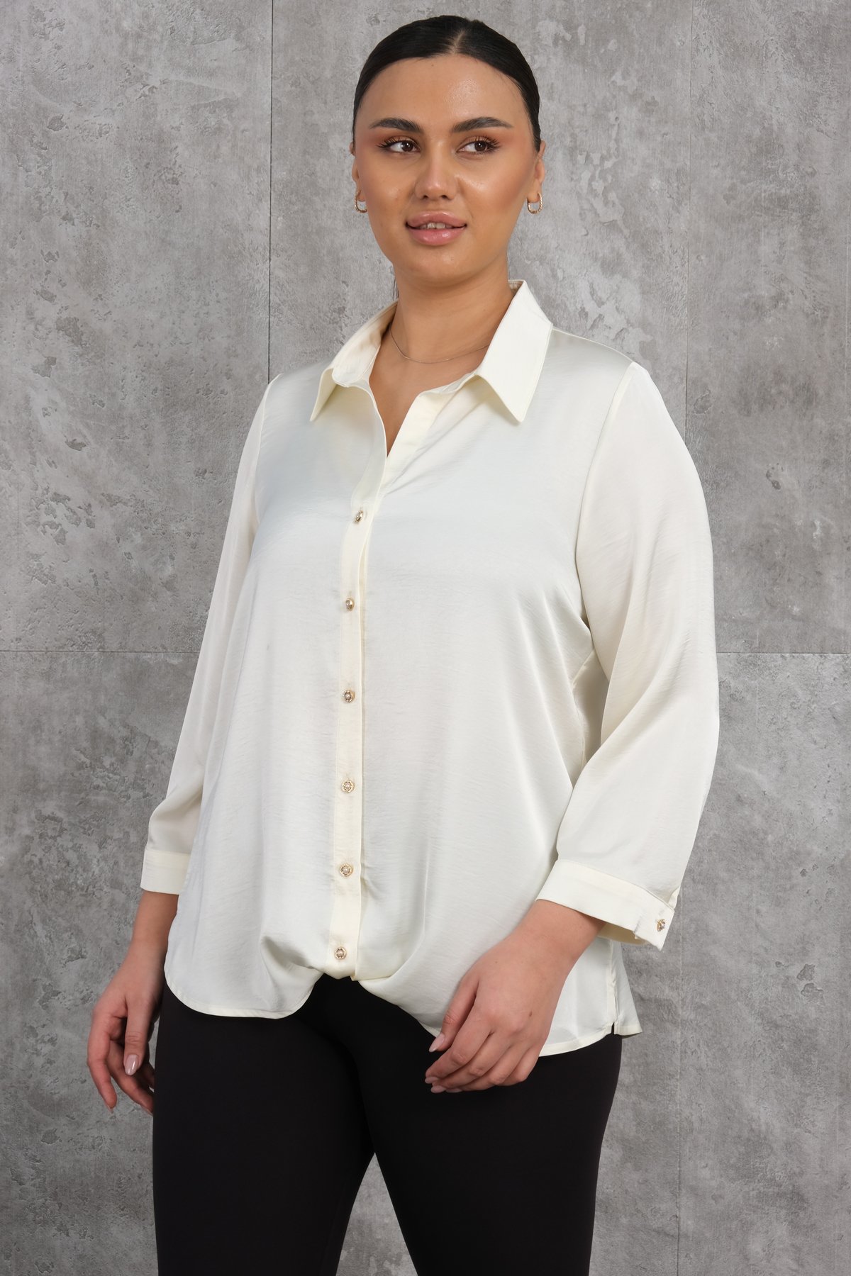 Plus Size Shirt-White