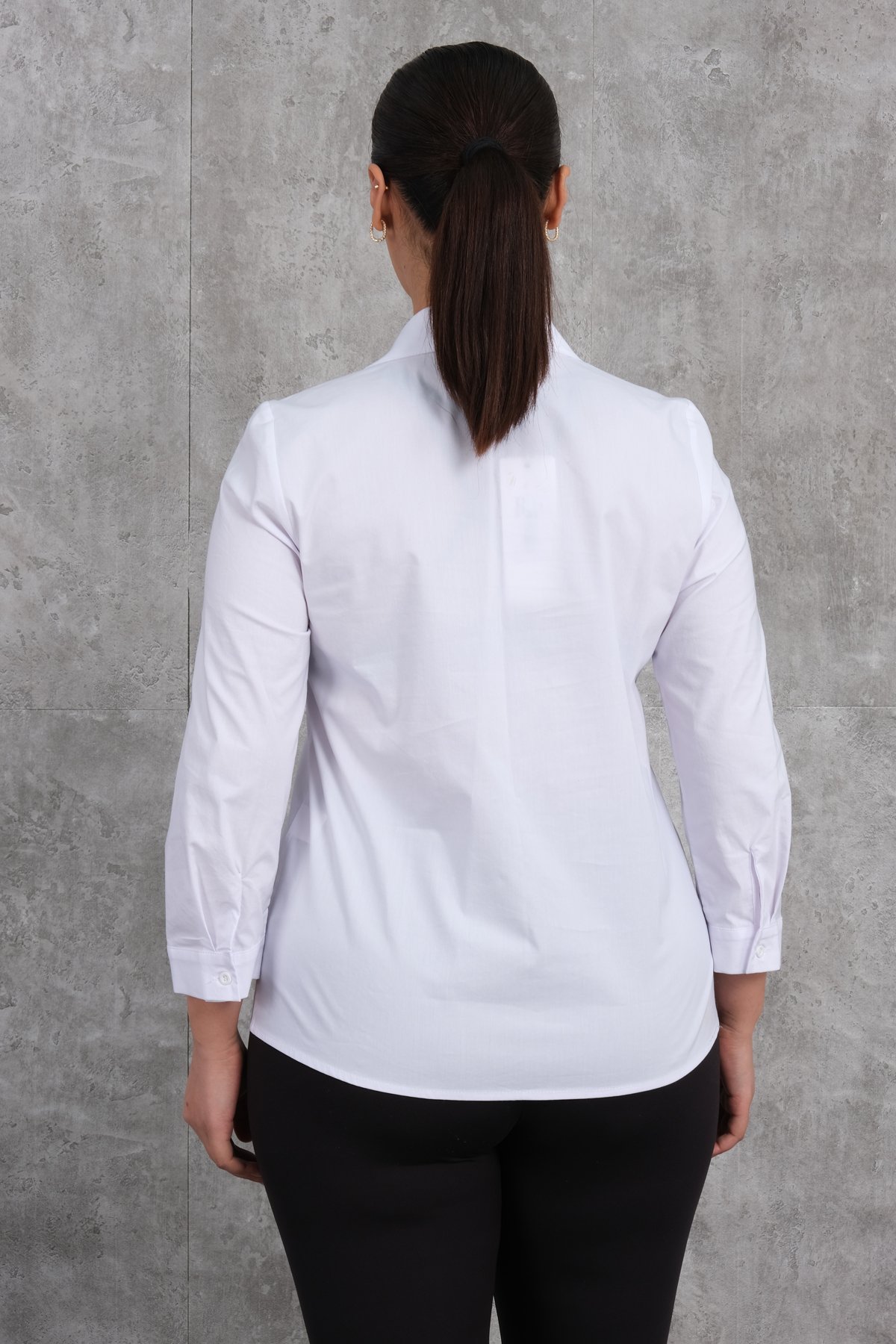 Büyük Beden Gömlek-Beyaz