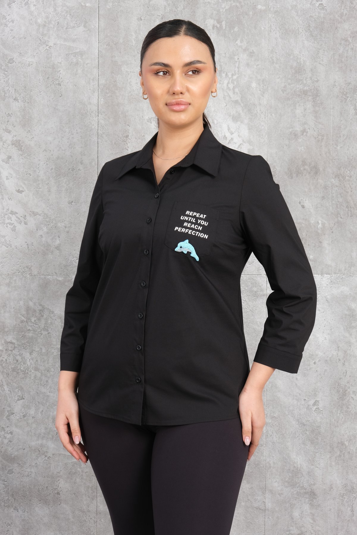Plus Size Shirt-Black