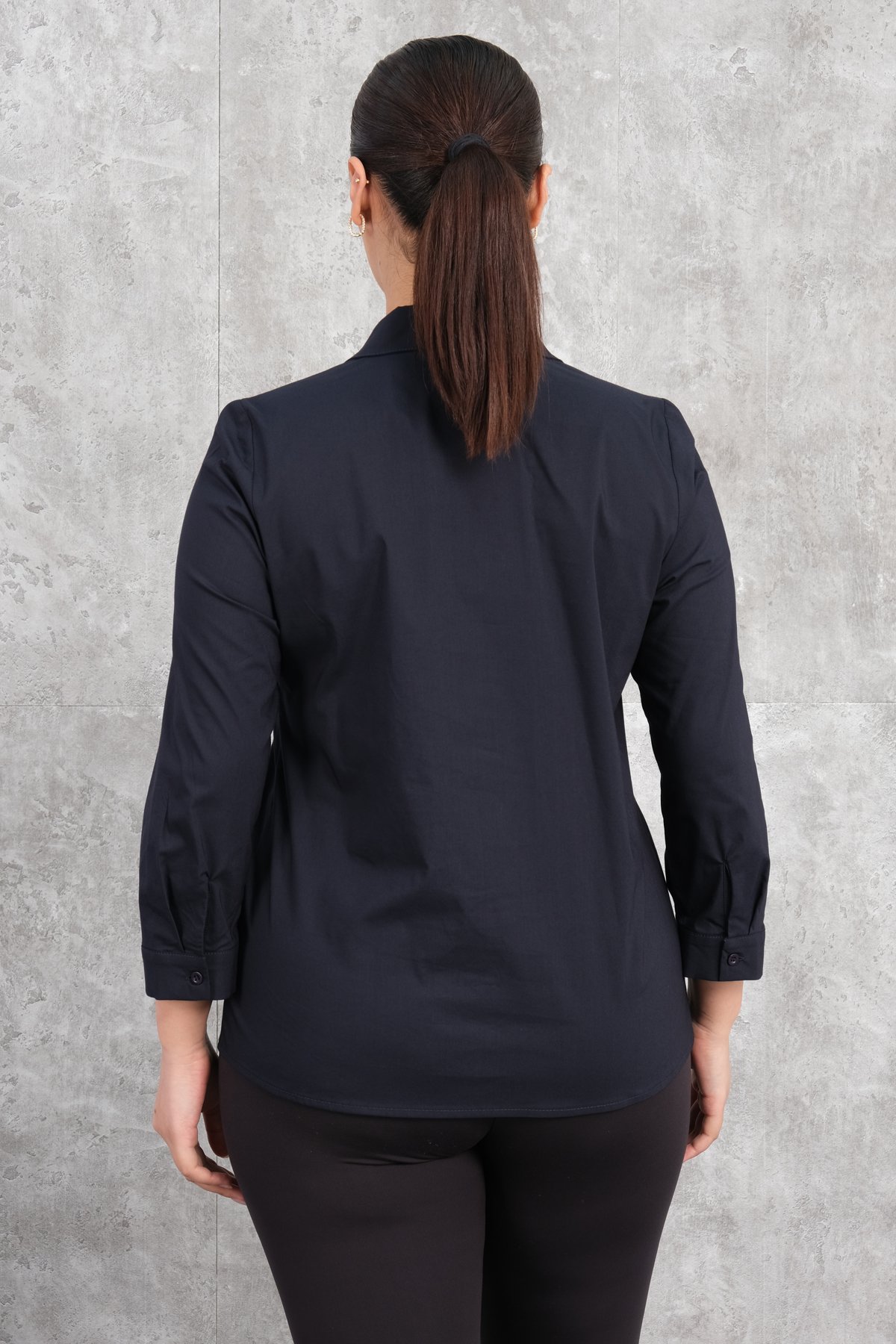 Plus Size Shirt-Dark Blue