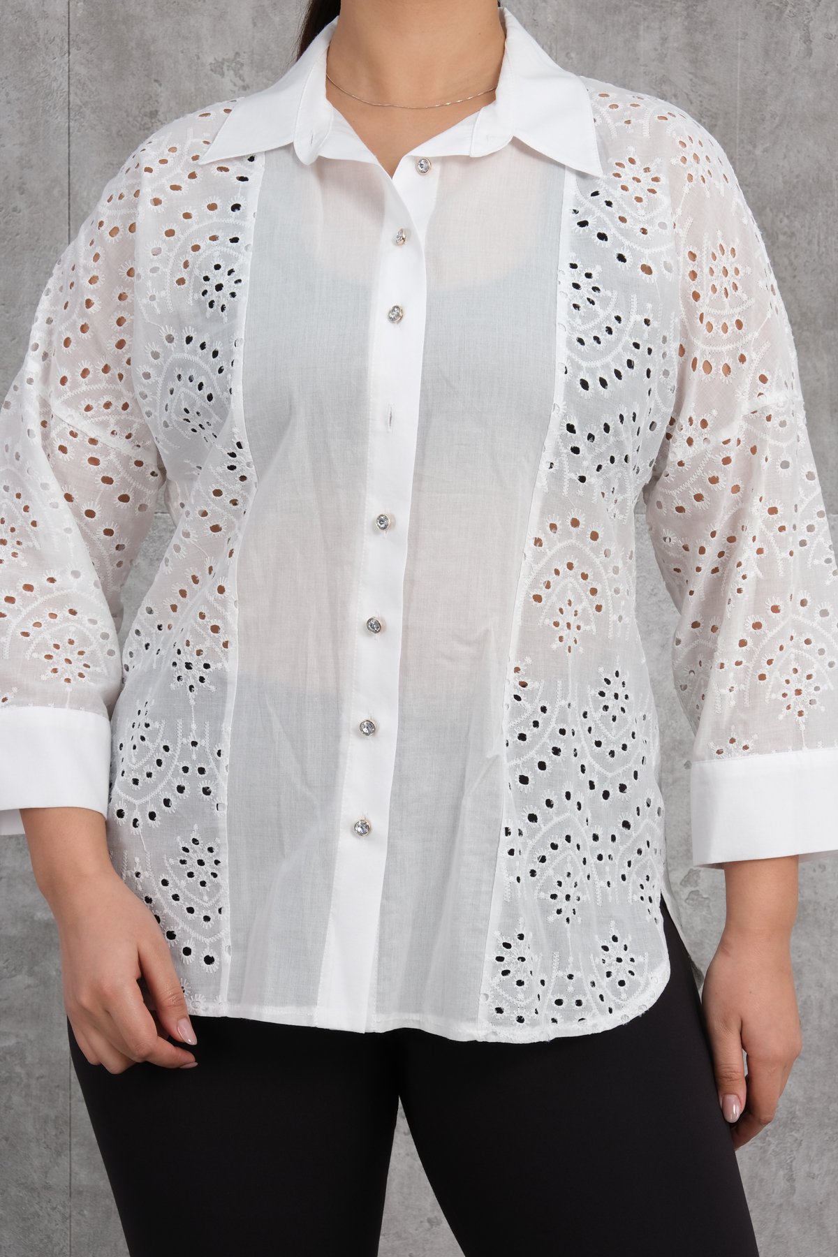 Plus Size Shirt-White