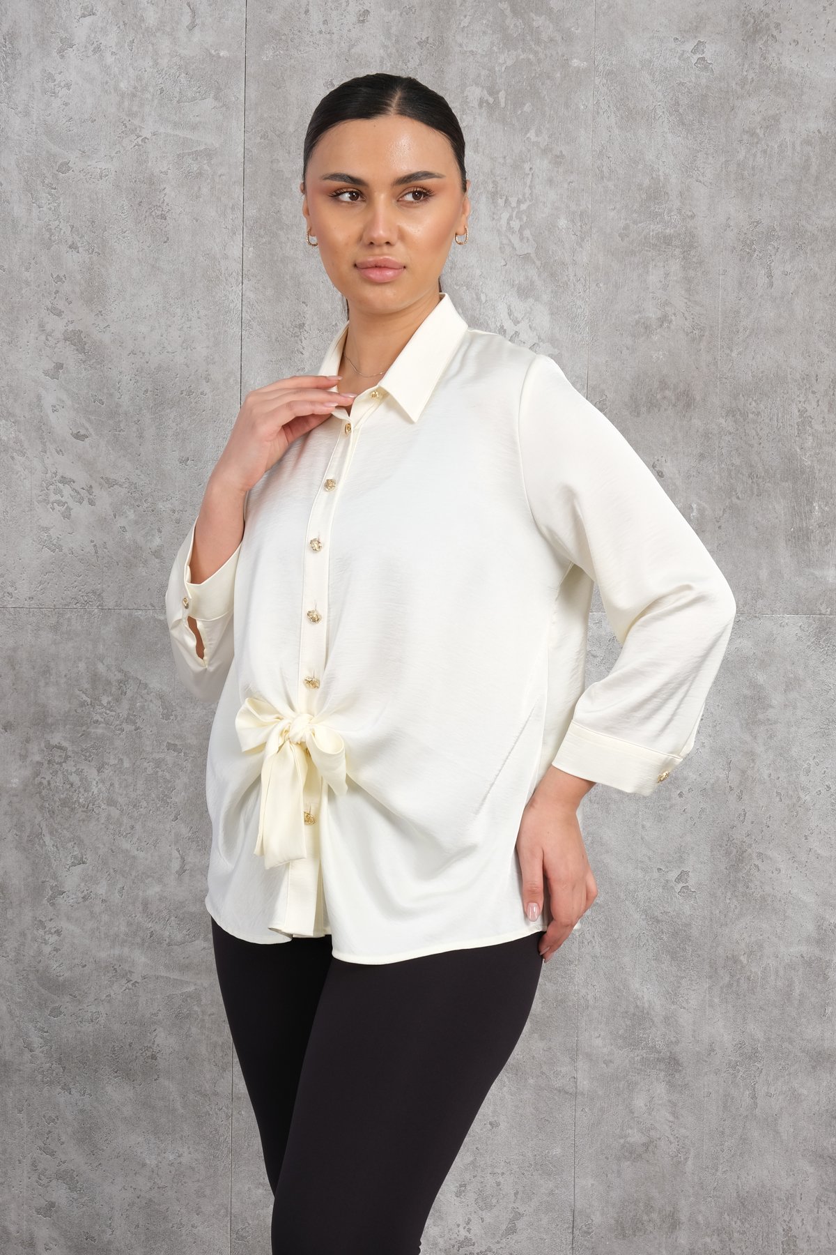 Plus Size Blouse-Yellow