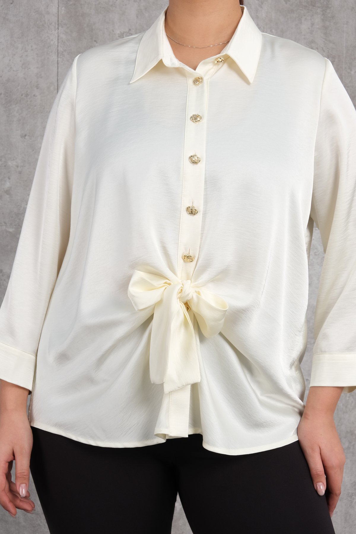 Plus Size Blouse-Yellow